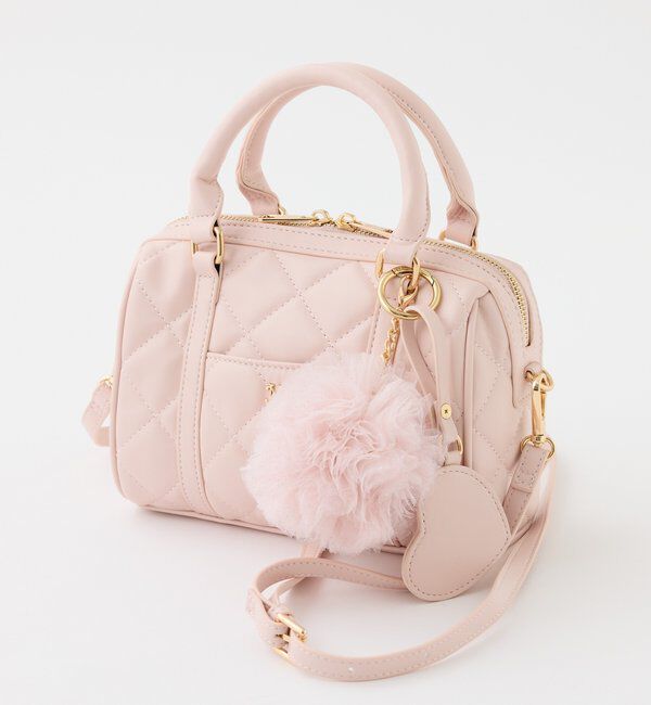  「【新色追加】ハートチャーム付きミニボストンバッグ」|ショルダー・メッセンジャー|