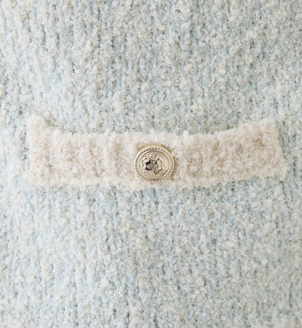  「【セットアップ可能】金ボタン配色カーディガン」|ニット・セーター|