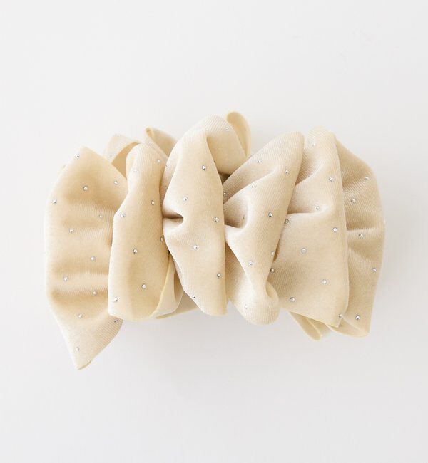  「【Eliane Collection】キラキラベロアクリップ」|その他|アイボリー