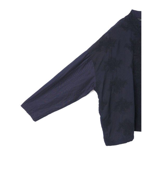 mizuiro ind「mizuiro ind レーススタンドカラーワイドシャツ」|シャツ・ブラウス|