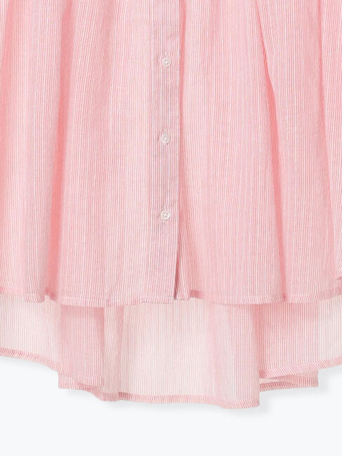 Lugnoncure「先染めストライプギャザーブラウス」|シャツ・ブラウス|