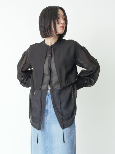 sm2rhythm「ボイルレイヤードブラウス」|シャツ・ブラウス|