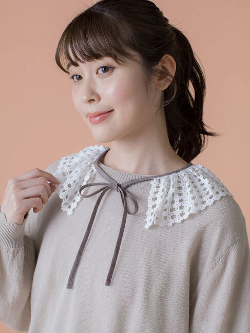 Samansa Mos2「【ゆべし&times;Samansa Mos2】襟取り外しブラウス」|シャツ・ブラウス|