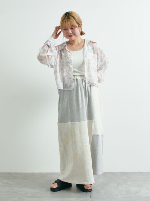 SM2「裏毛プリント配色アシメスカート」|スカート|