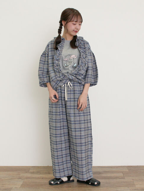 Samansa Mos2「【Cross&times;Linen】サス付パンツ」|その他|