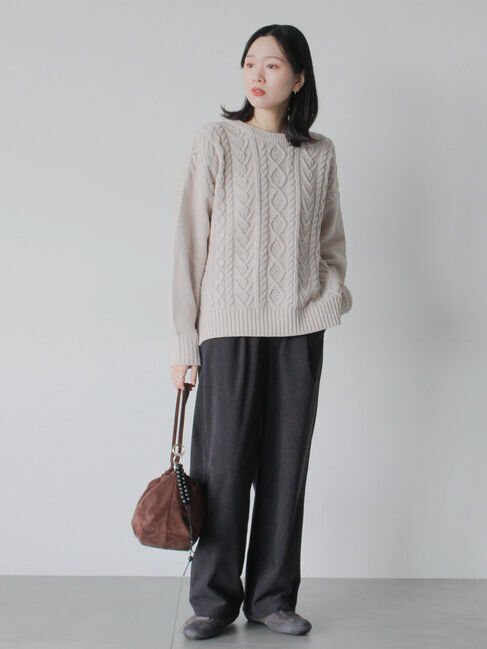 Samansa Mos2 blue「カットコールパンツ」|その他|