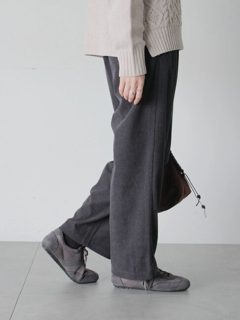 Samansa Mos2 blue「カットコールパンツ」|その他|