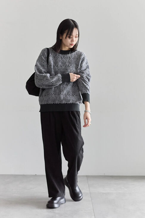 Samansa Mos2 blue「カットコールパンツ」|その他|