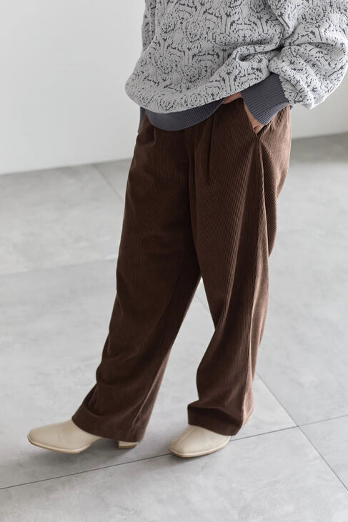 Samansa Mos2 blue「カットコールパンツ」|その他|