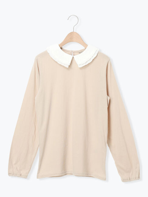 Samansa Mos2「ドビーフリル襟カットソー」|Tシャツ・カットソー|