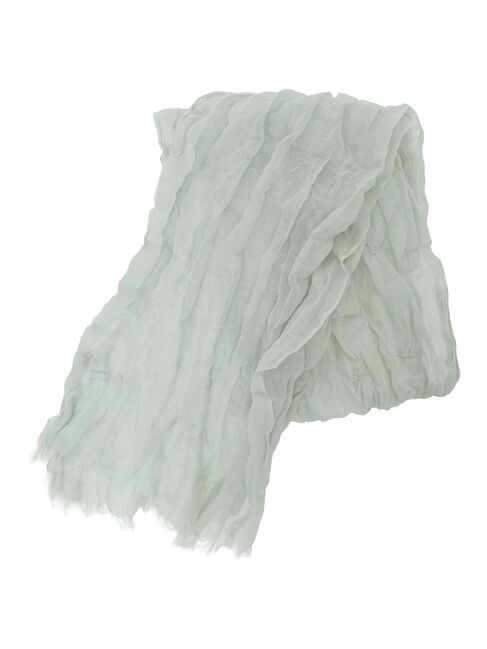 Samansa Mos2「【UVカット】麻綿シワ加工ストール」|その他|ミント