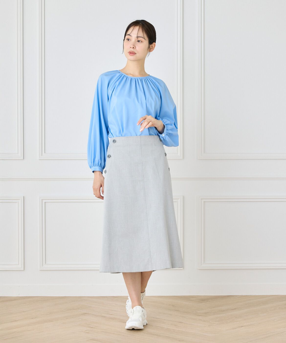DAY by DAY it&rsquo;s international「フロントボタンAラインスカート」|台形|
