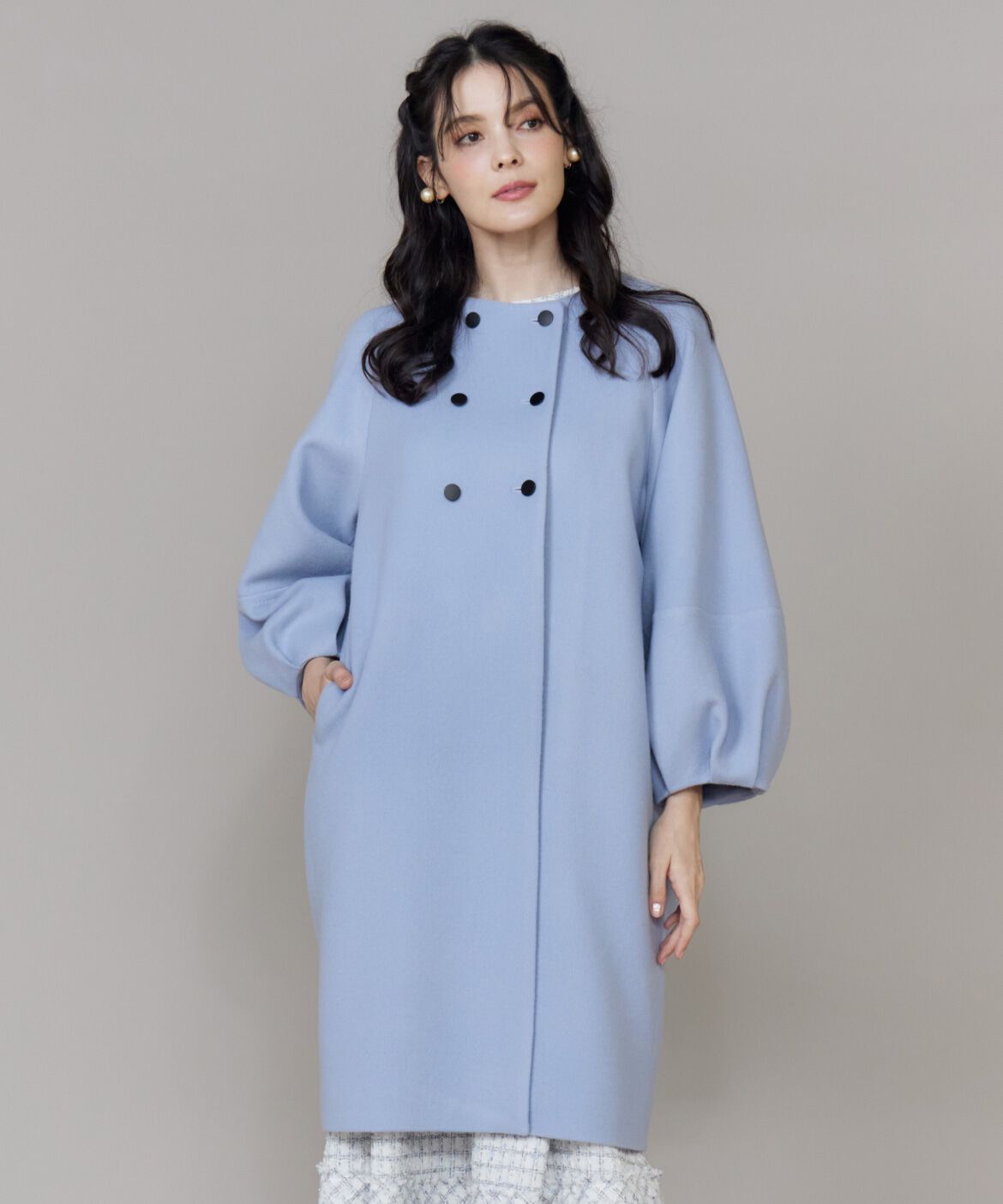 Maglie le cassetto「《大きいサイズ》ダブル釦袖ボリュームコート」|その他|