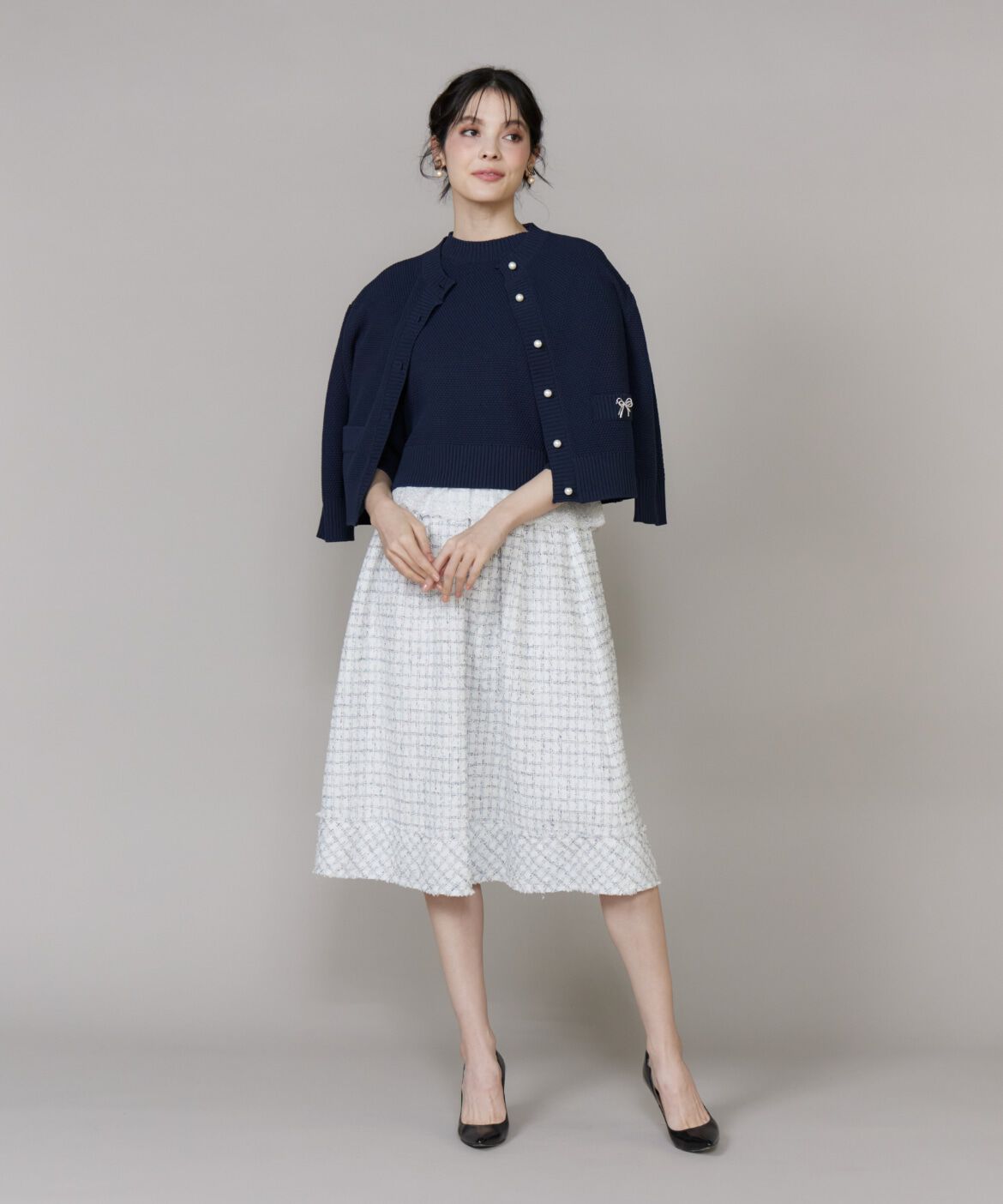 Maglie le cassetto「レースドッキングコンパクトプルオーバー」|ニット・セーター|