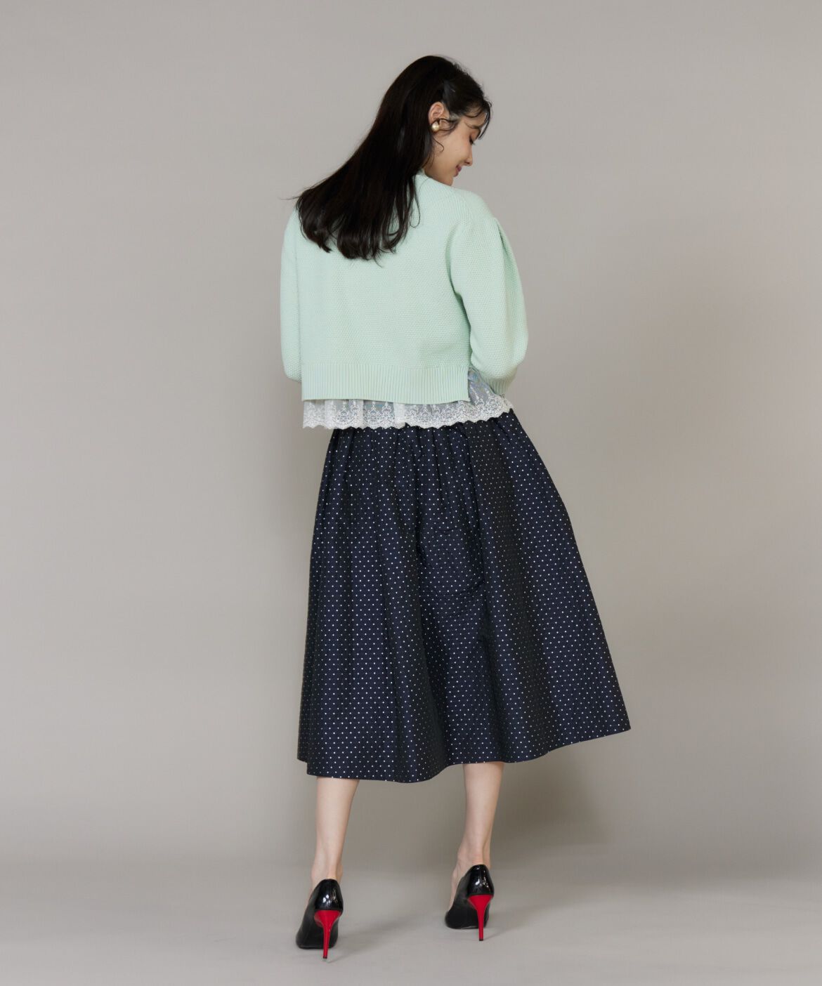 Maglie le cassetto「レースドッキングコンパクトプルオーバー」|ニット・セーター|