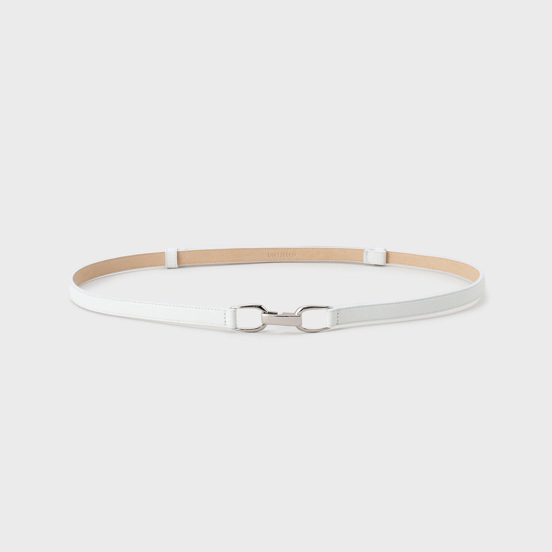 UNTITLED「【追加5/本革/日本製】フリーフックベルト」|ベルト|オフホワイト(003