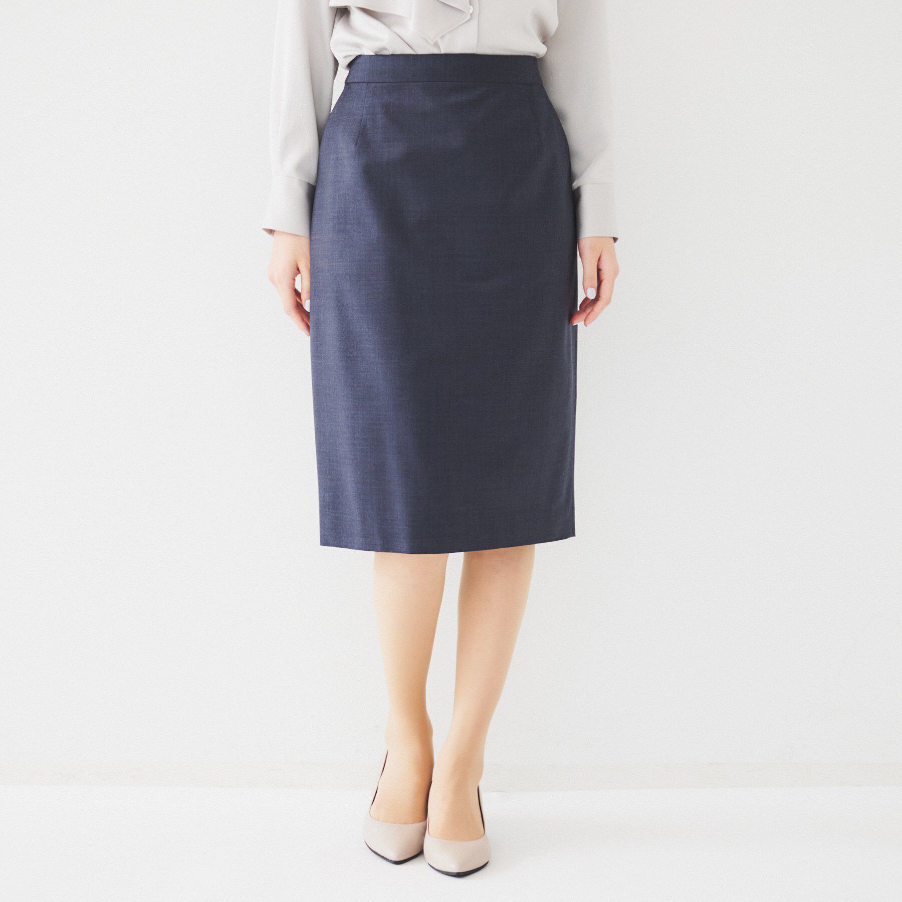 UNTITLED「【通勤スーツ】ウーステッド タイトスカート」|スカート|