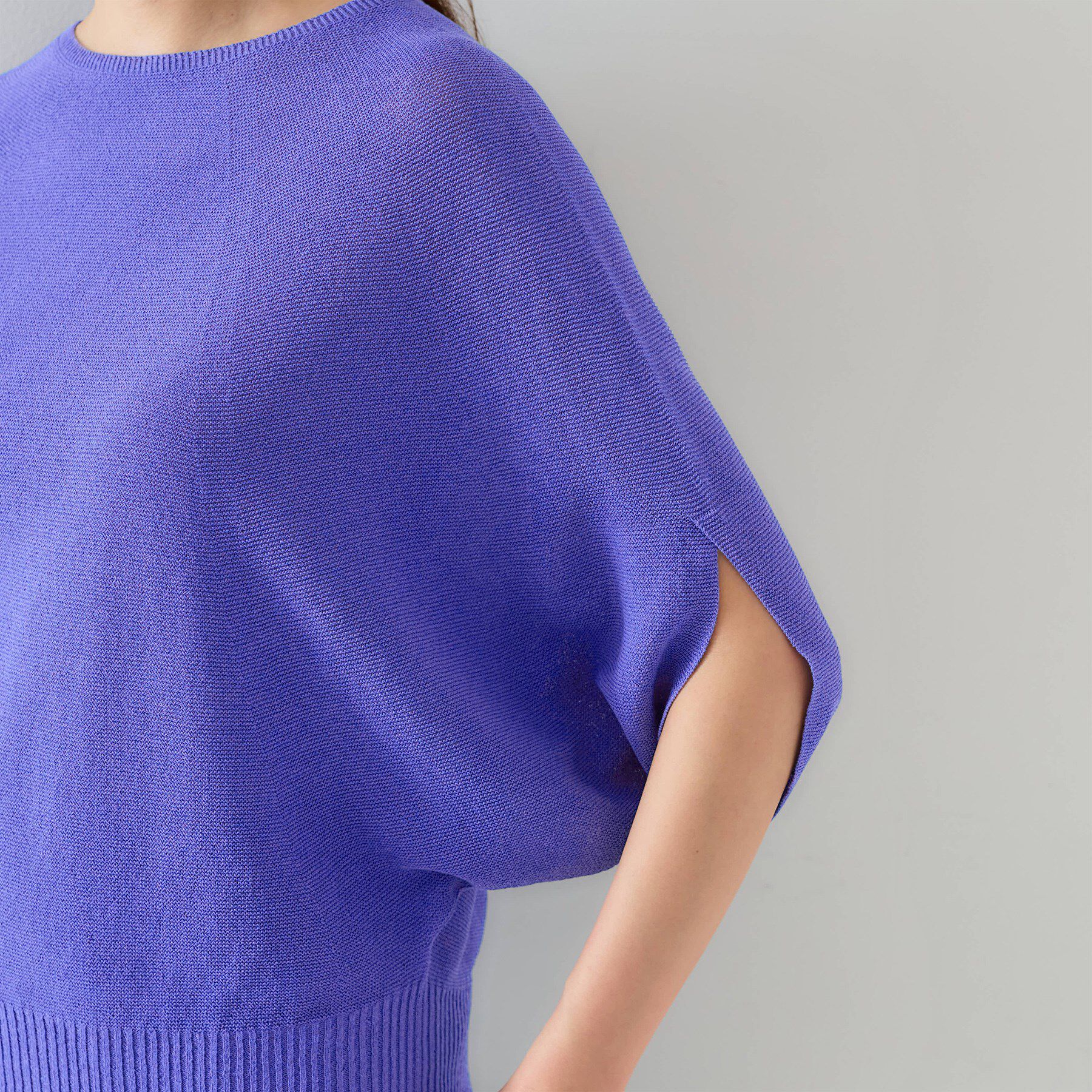 UNTITLED「【体型カバー/清涼感】ドルマンスリーブ プルオーバーニット」|ニット・セーター|