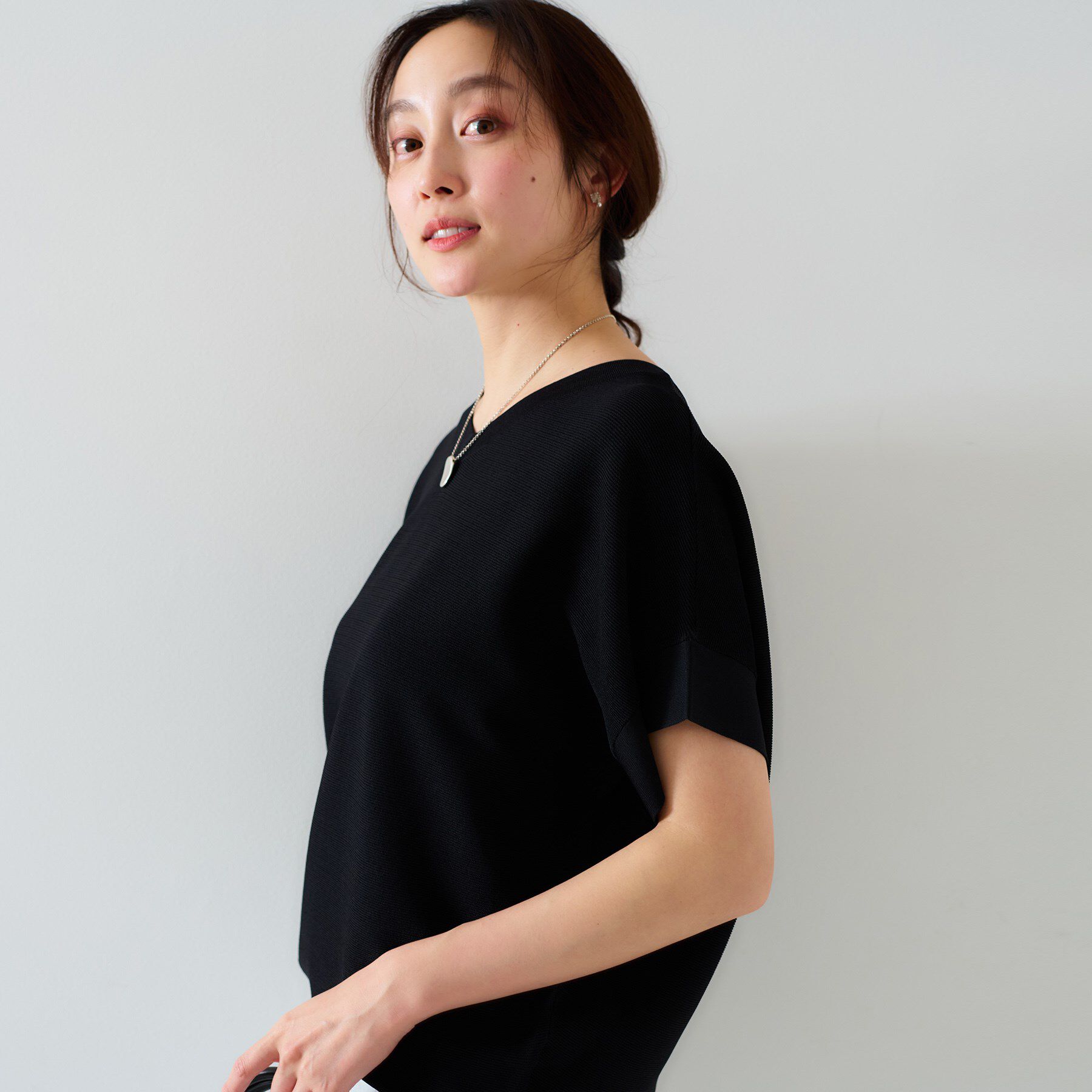 UNTITLED「【12色展開/体型カバー/2way】バウンドスリーブニット」|ニット・セーター|