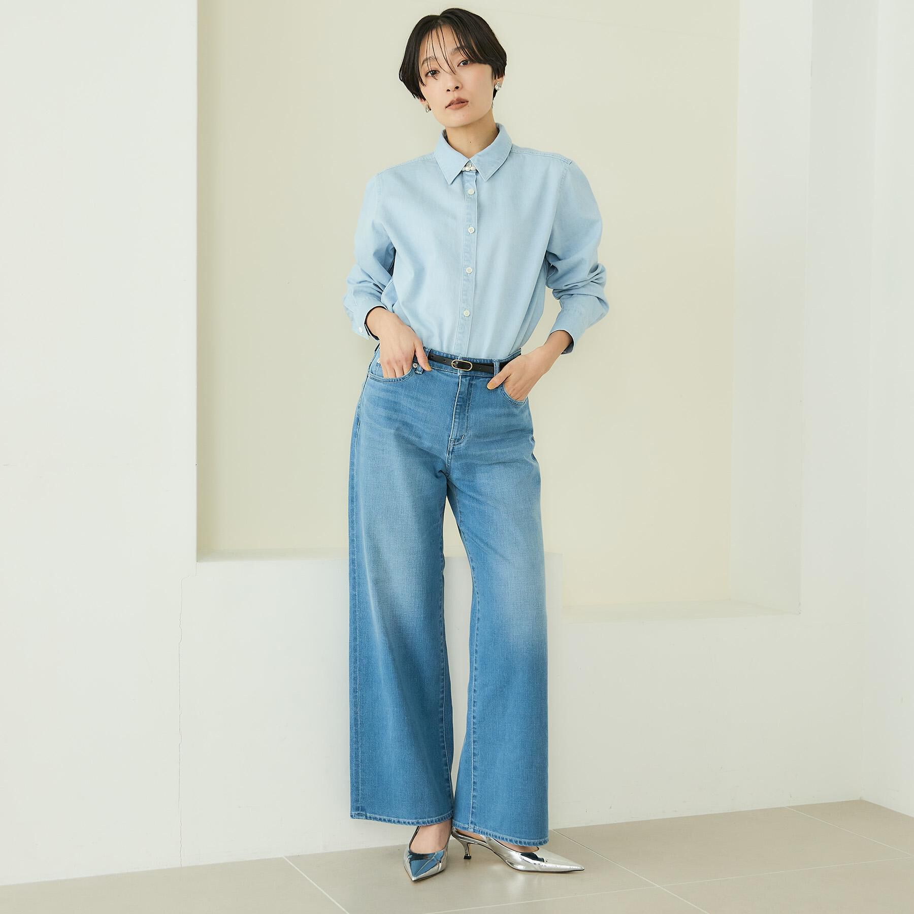 UNTITLED「【古畑星夏さん着用/人気デニム】MAKE&times;DENIM WIDE」|デニム|