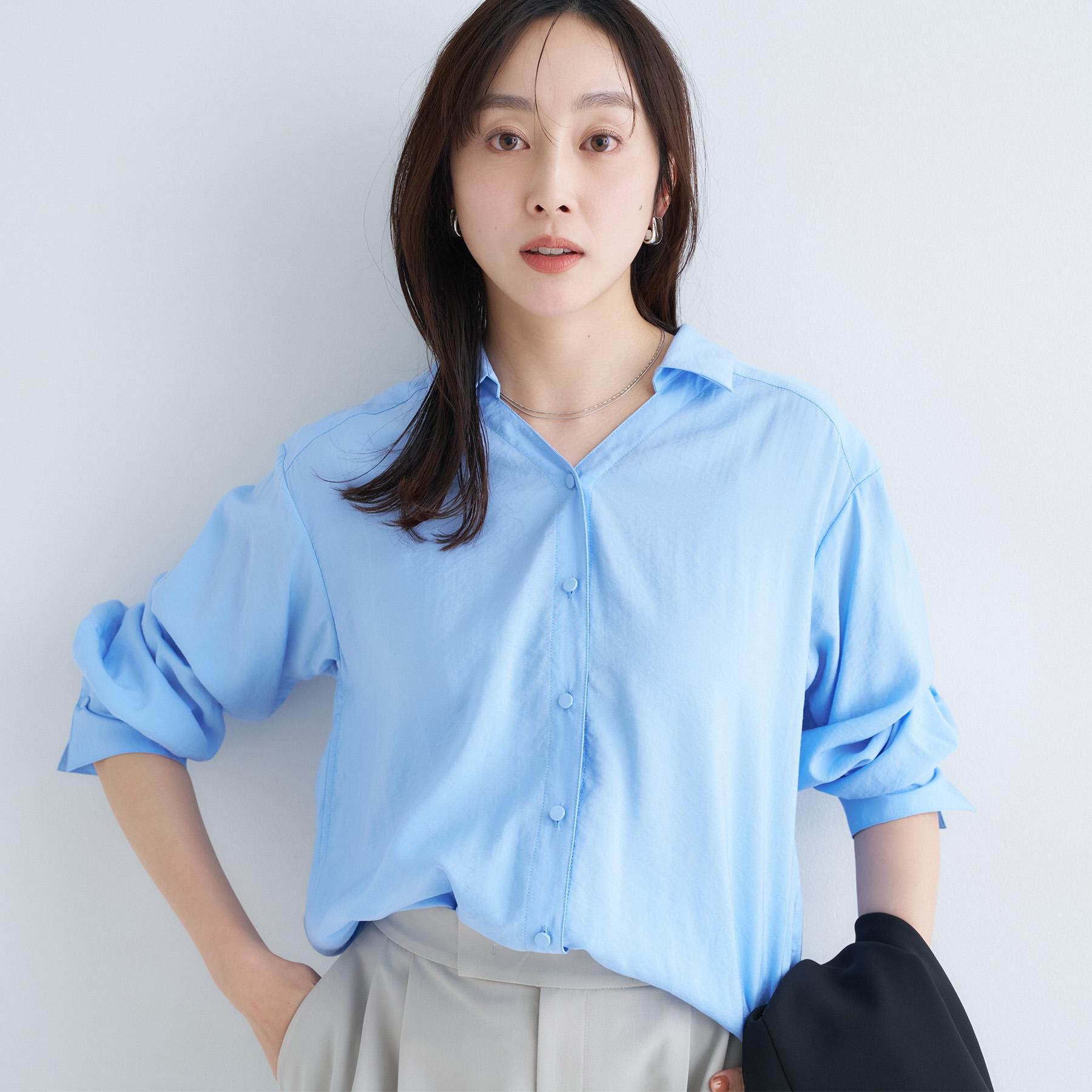 UNTITLED「【洗える/接触令感】リラックスボウタイブラウス」|シャツ・ブラウス|