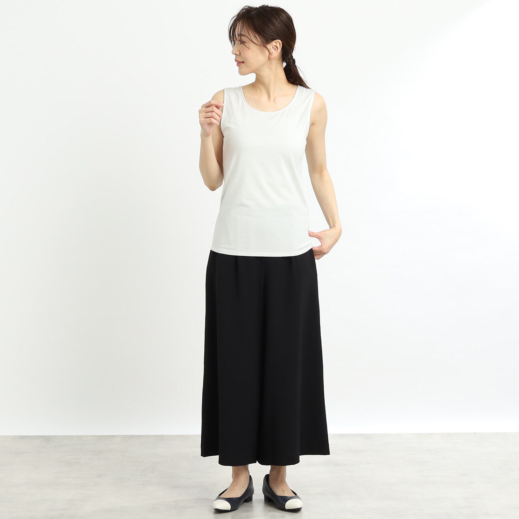 Reflect「【洗える】ベーシックラメタンクトップ」|キャミソール|