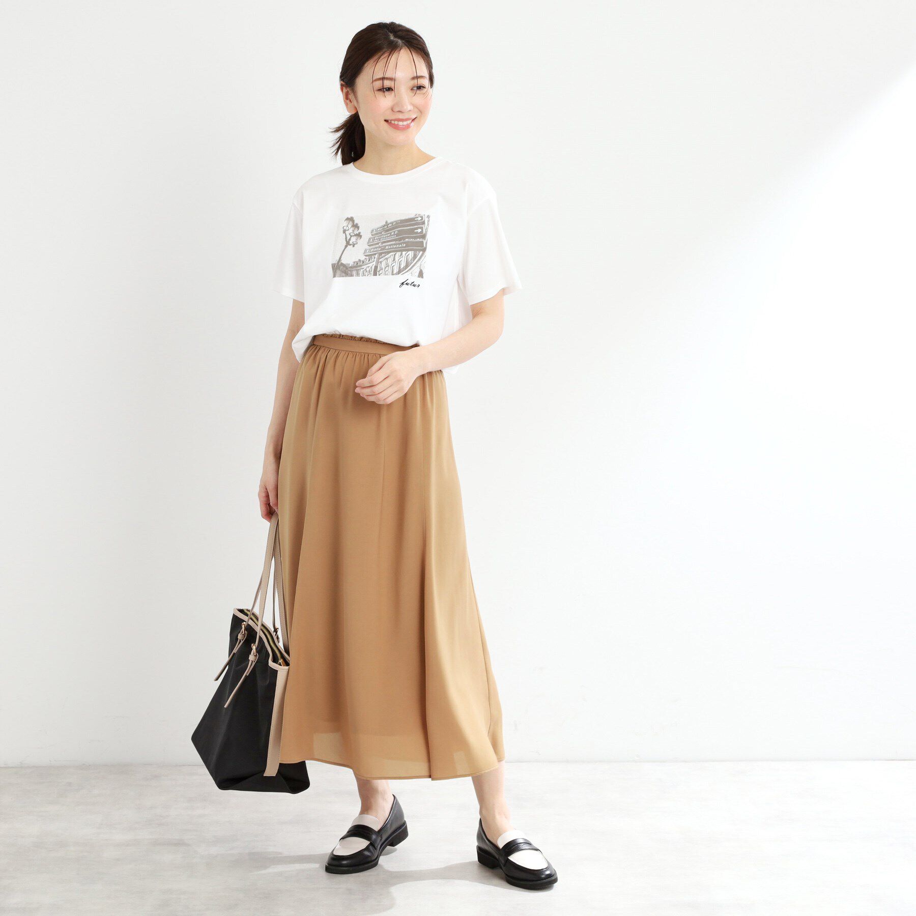 Reflect「【マシンウォッシュ可】フリュイドロングスカート」|スカート|