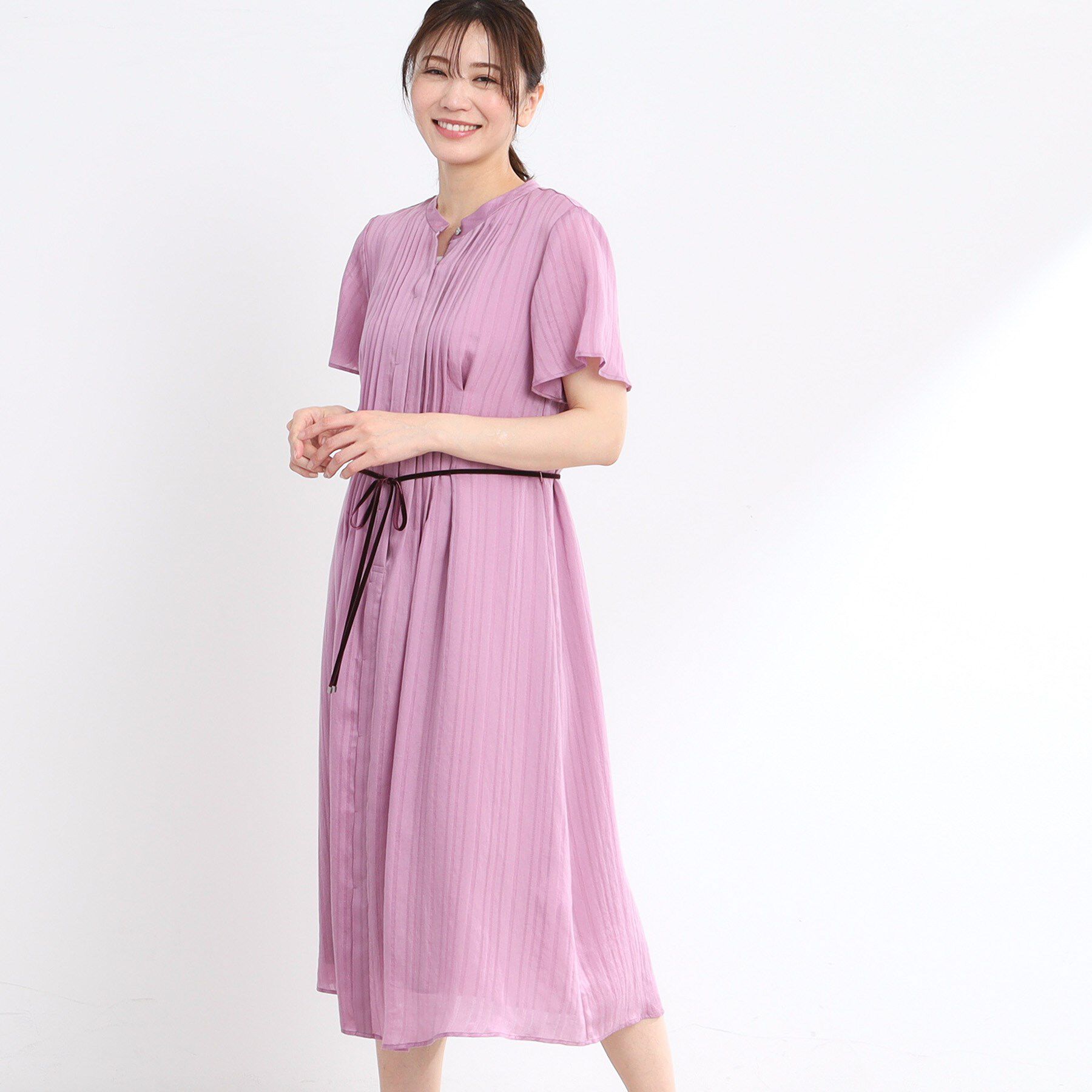 Reflect「【夏SALE／手洗い可】シャドーボーダーワンピース」|ワンピース|