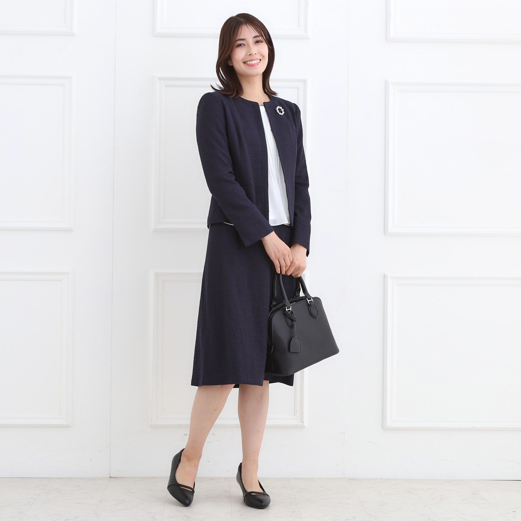 Reflect「【フォーマル／入卒／セットアップ可】ツイードジャケット」|ノーカラージャケット|