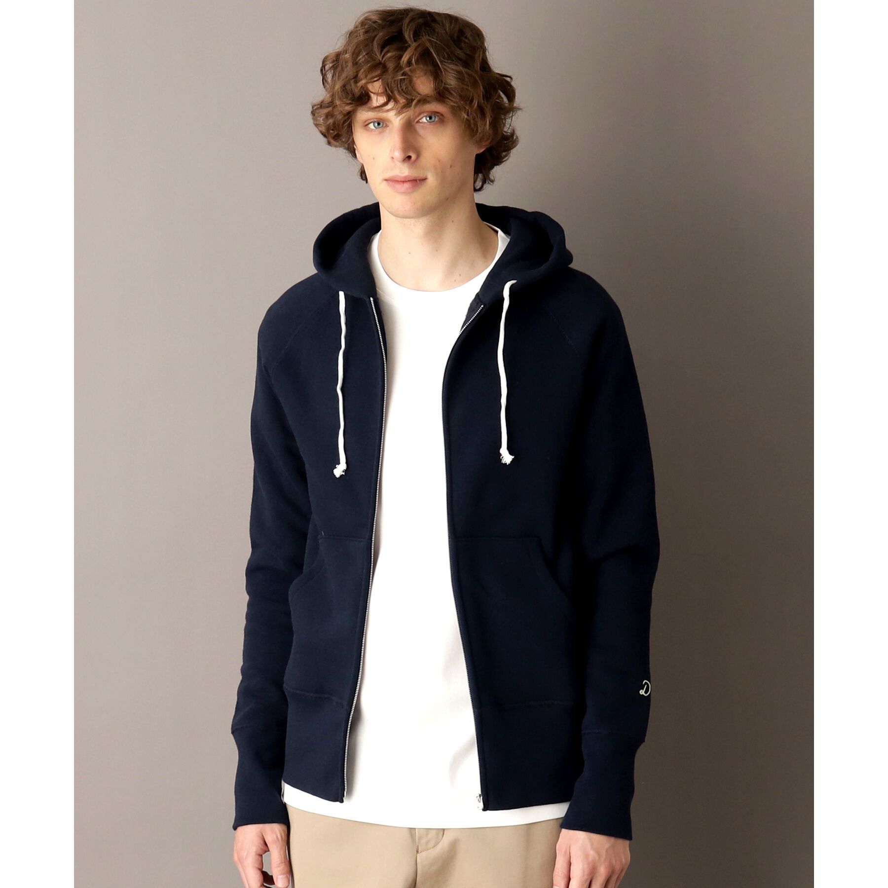 DRESSTERIOR「【ベストセラー】デキシー吊裏毛ジップアップパーカ」|パーカー|ネイビー(094)