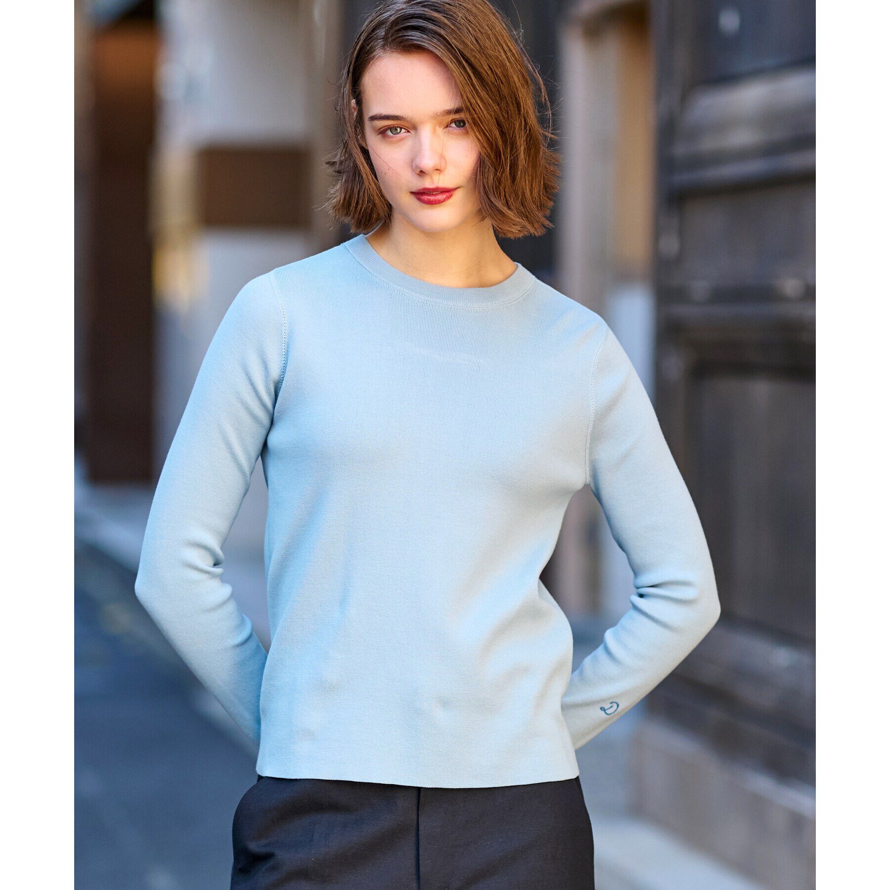 DRESSTERIOR「【ウォッシャブル】コットンフルニードルプルオーバーニット」|ニット・セーター|