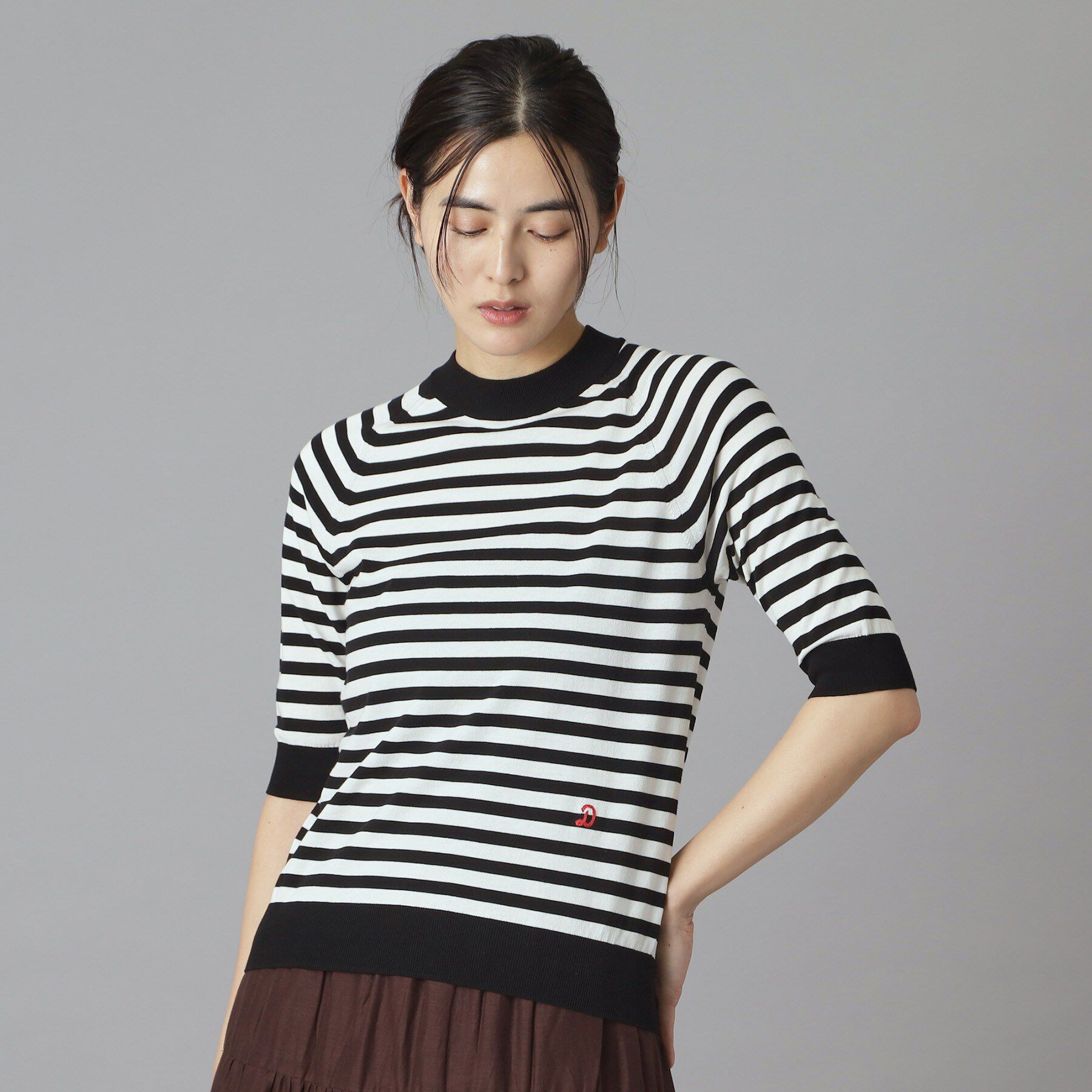 DRESSTERIOR「【otonaMUSE5月号掲載】コットンシルクマルチボーダーニット」|ニット・セーター|