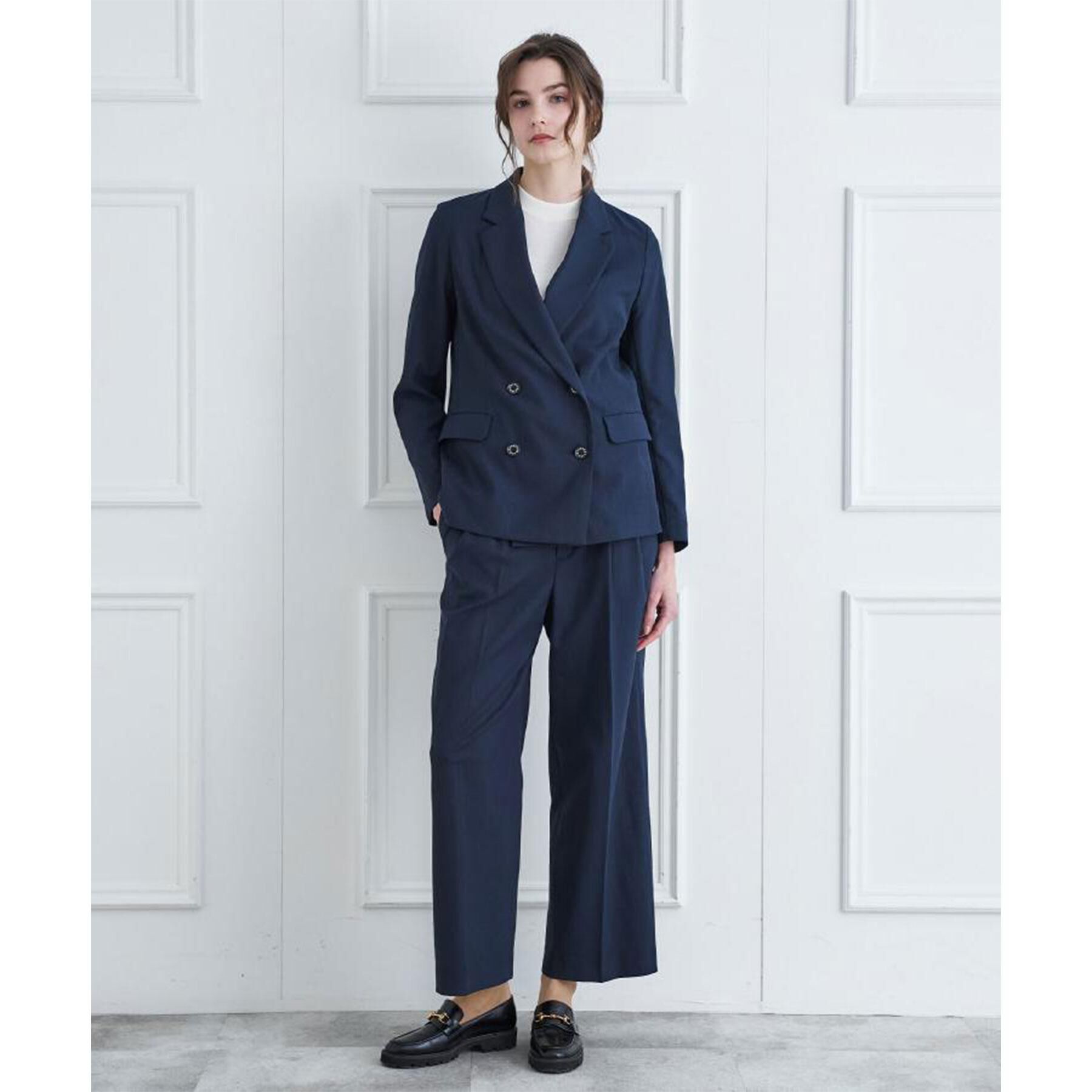 DRESSTERIOR「【吸水速乾/セットアップ可】リネンブレンドオックス ワイドパンツ」|その他|