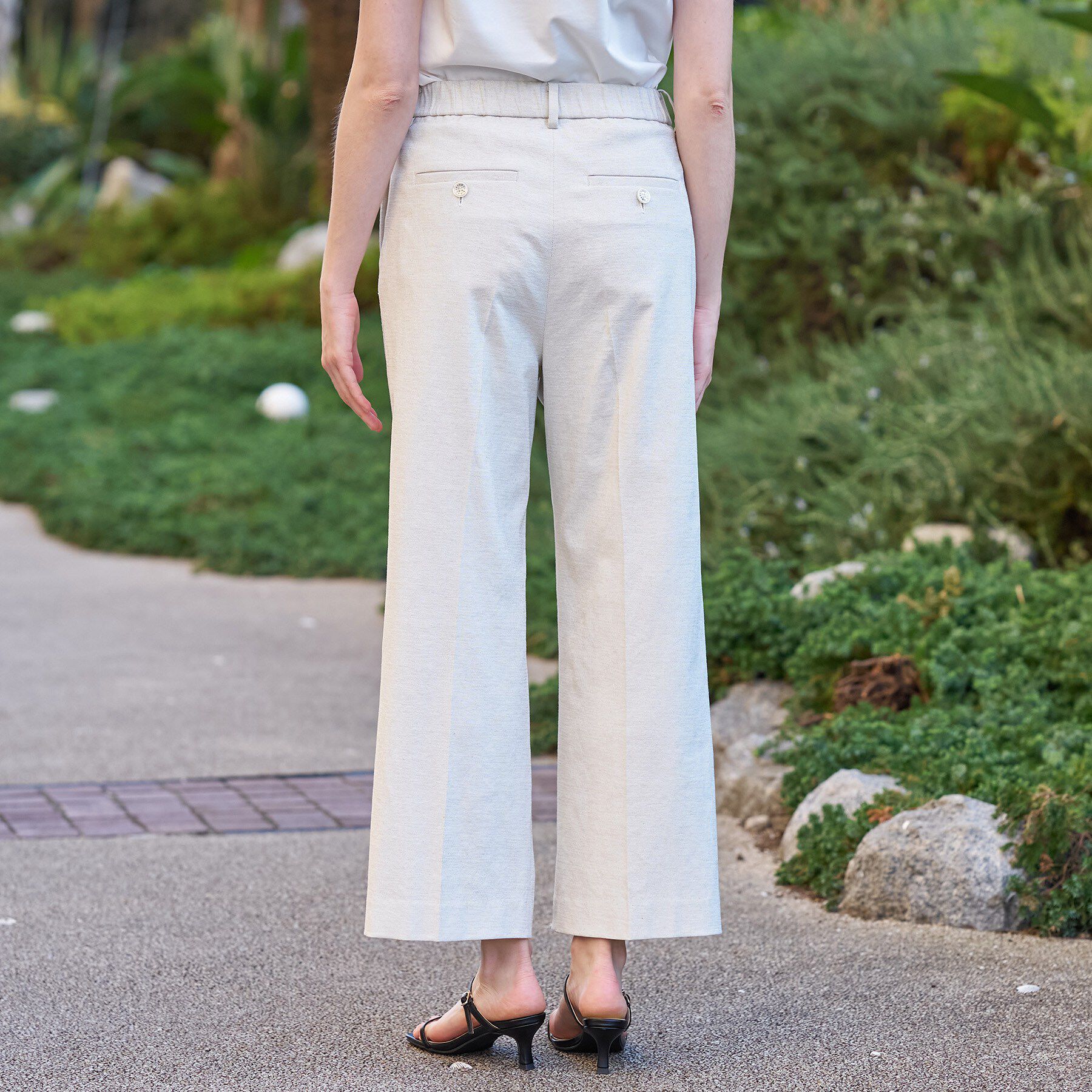 DRESSTERIOR「【吸水速乾/セットアップ可】リネンブレンドオックス ワイドパンツ」|その他|