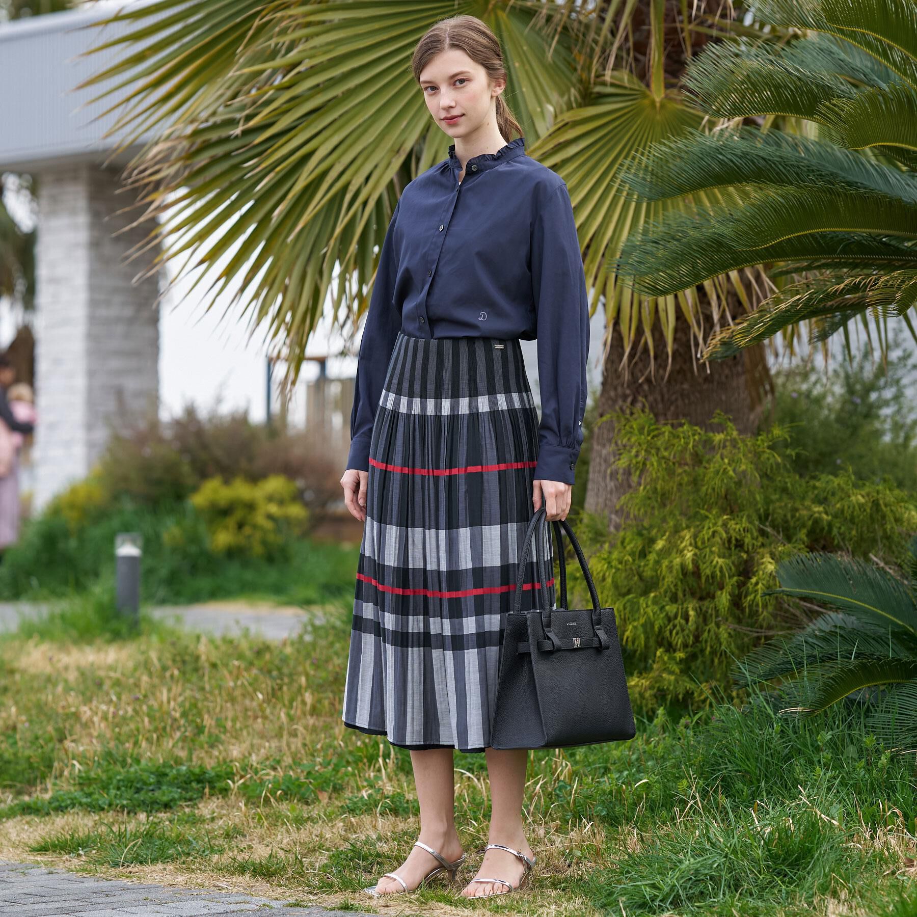 DRESSTERIOR「【ウォッシャブル/通勤】スタンドフリル ブラウス」|シャツ・ブラウス|