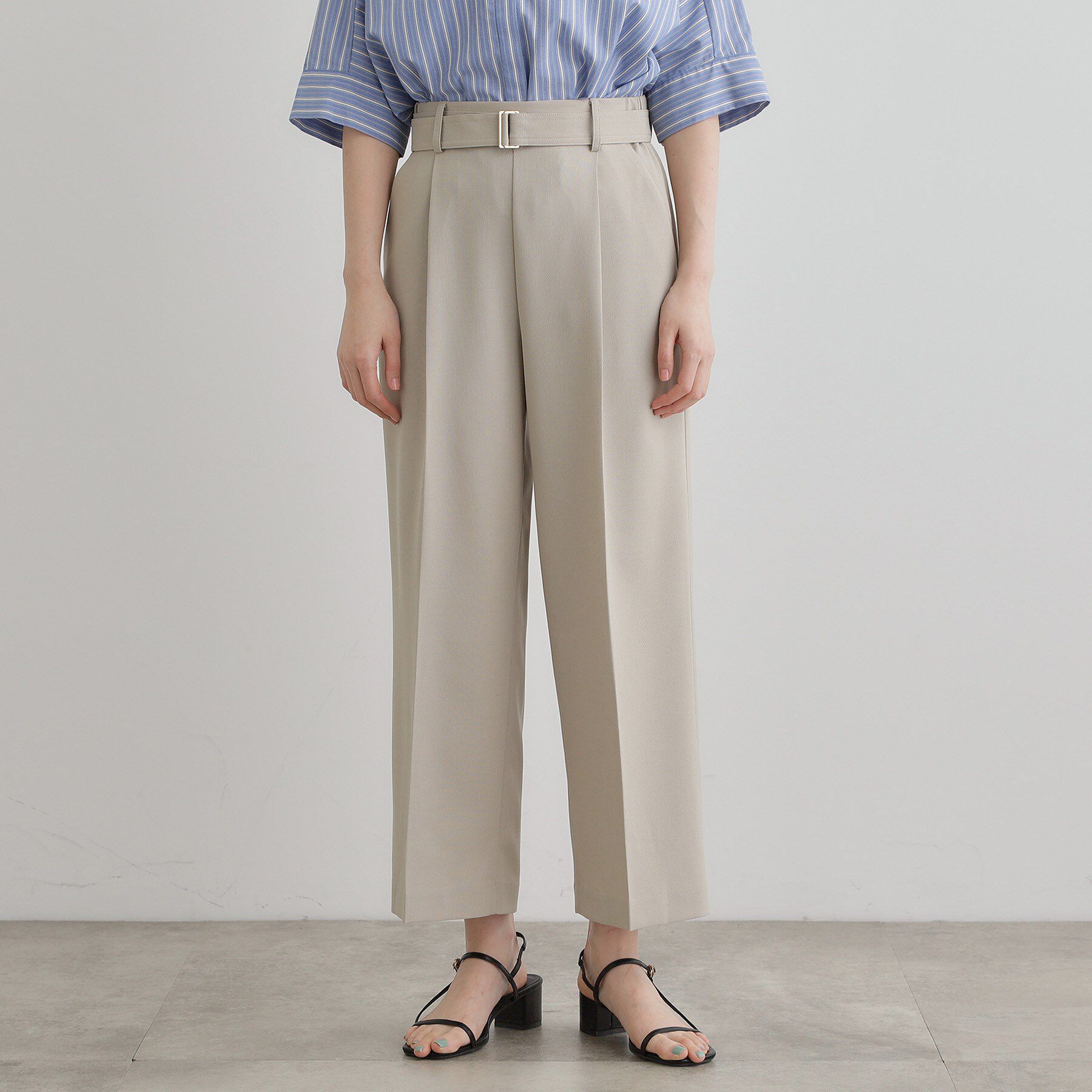 grove「【夏に嬉しい機能付き】リネンライクベルトワイドパンツ」|その他|