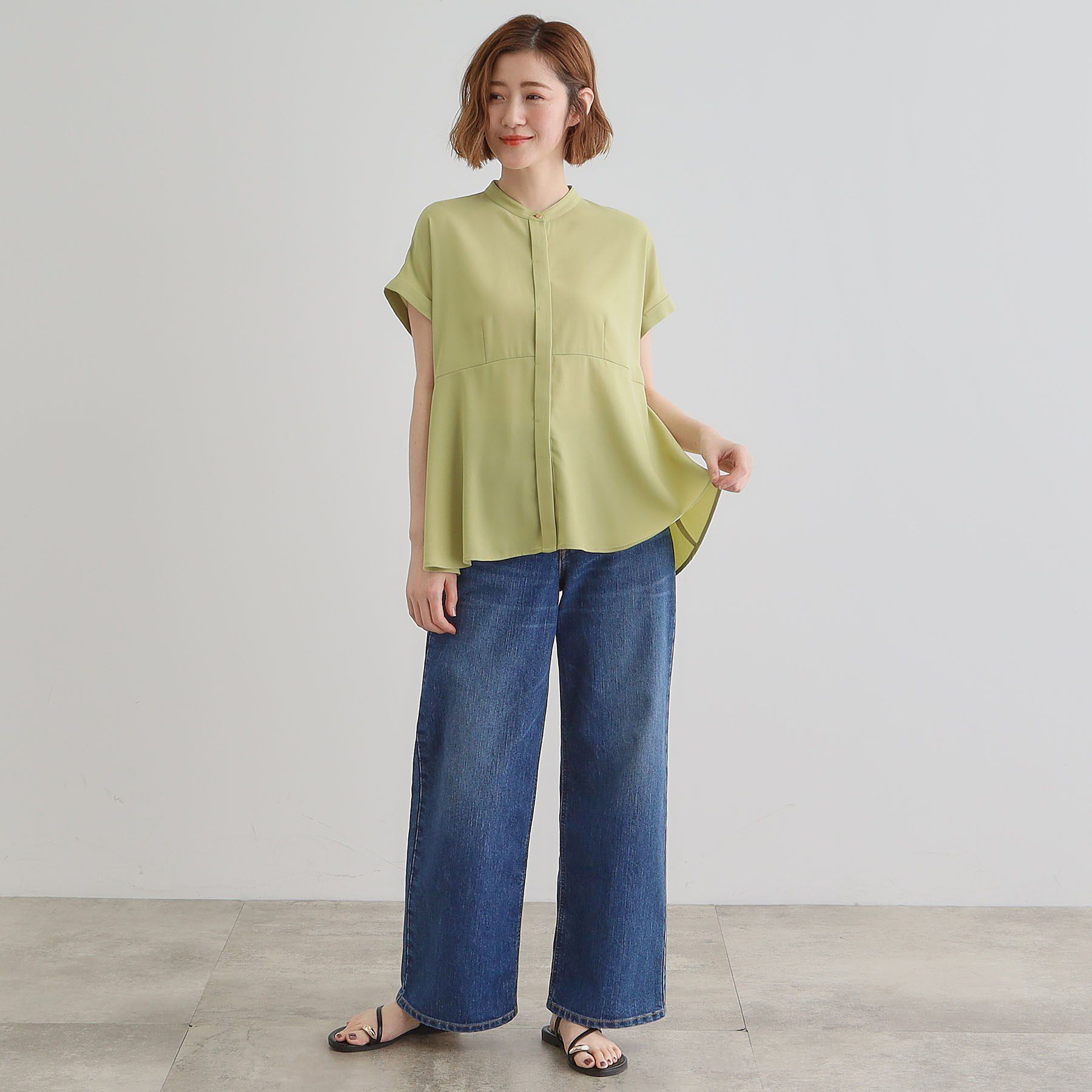 grove「きちんと感もこなれ感も1枚で叶う　優秀ペプラムシャツブラウス」|シャツ・ブラウス|