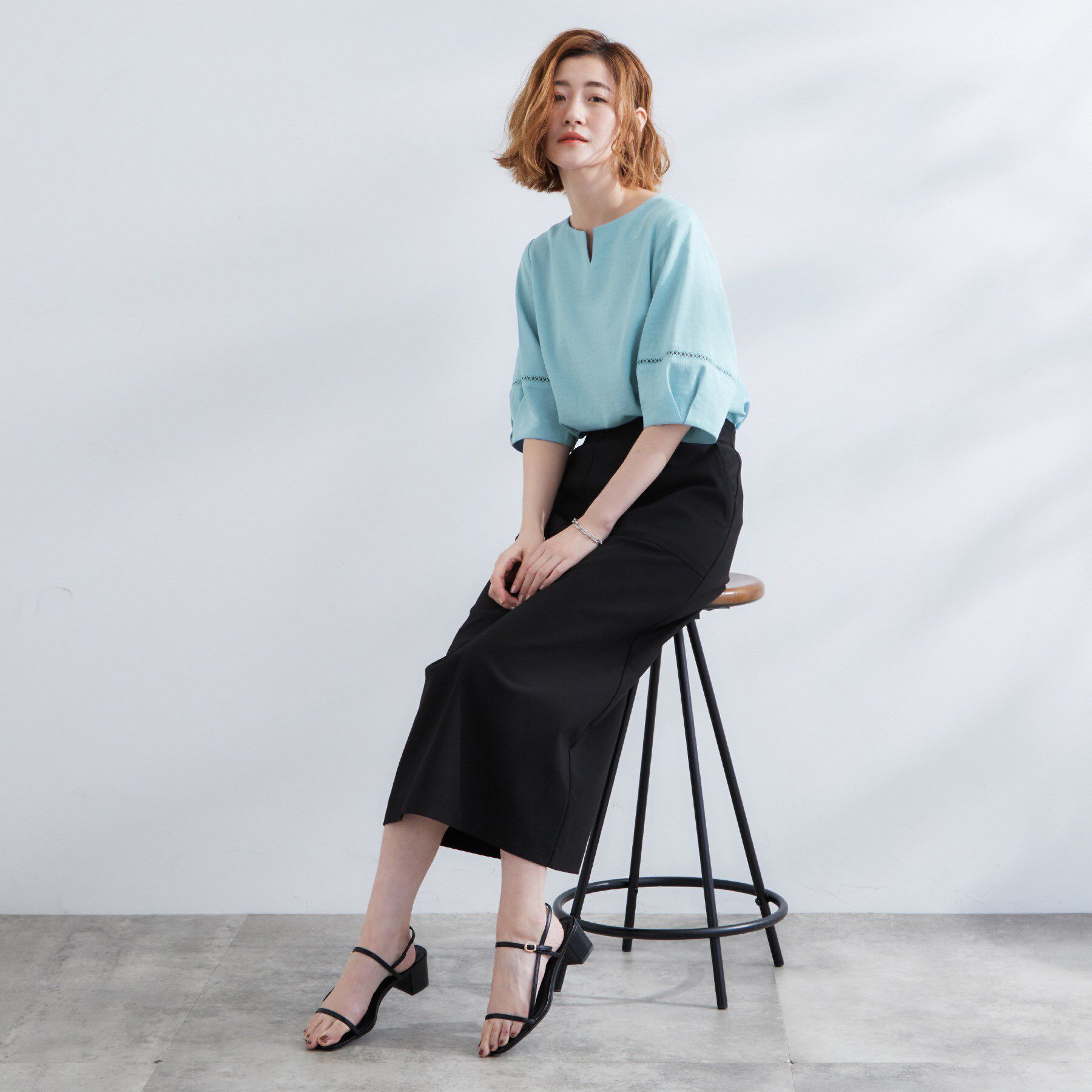 grove「お洒落に決まる 麻調袖コンシャスブラウス」|シャツ・ブラウス|