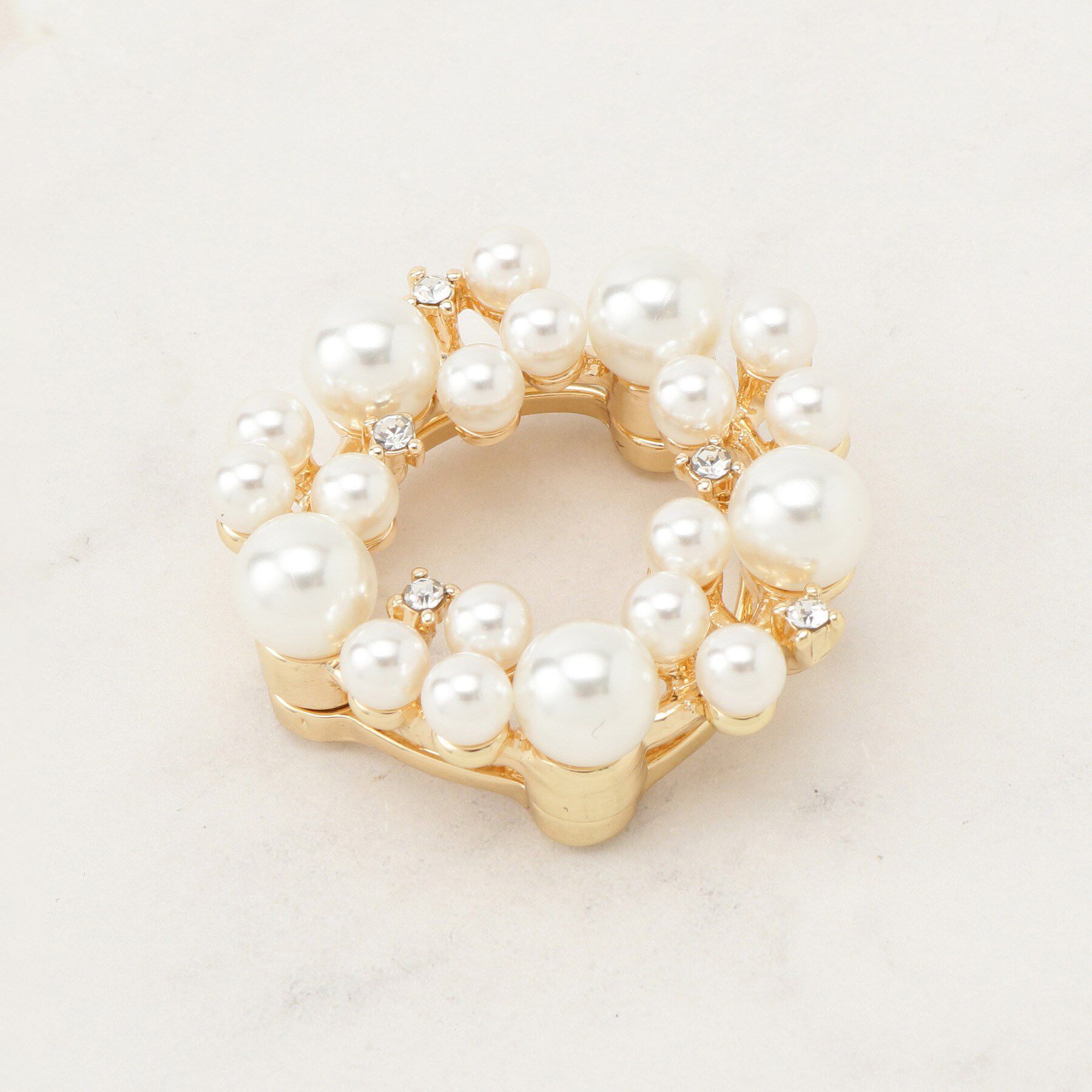 grove「マグネットラウンドブローチ」|ブローチ・コサージュ|ゴールド(007)