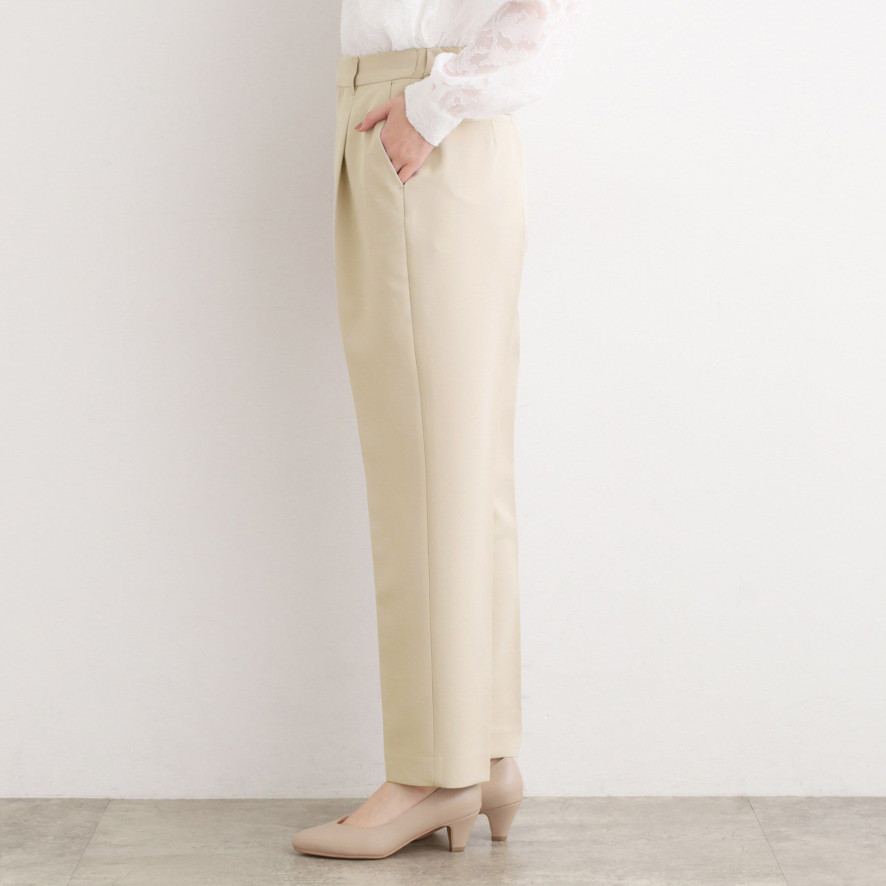 grove「【マシンウォッシュ／防シワ/SS-3L】ストレッチテーパードパンツ」|その他|