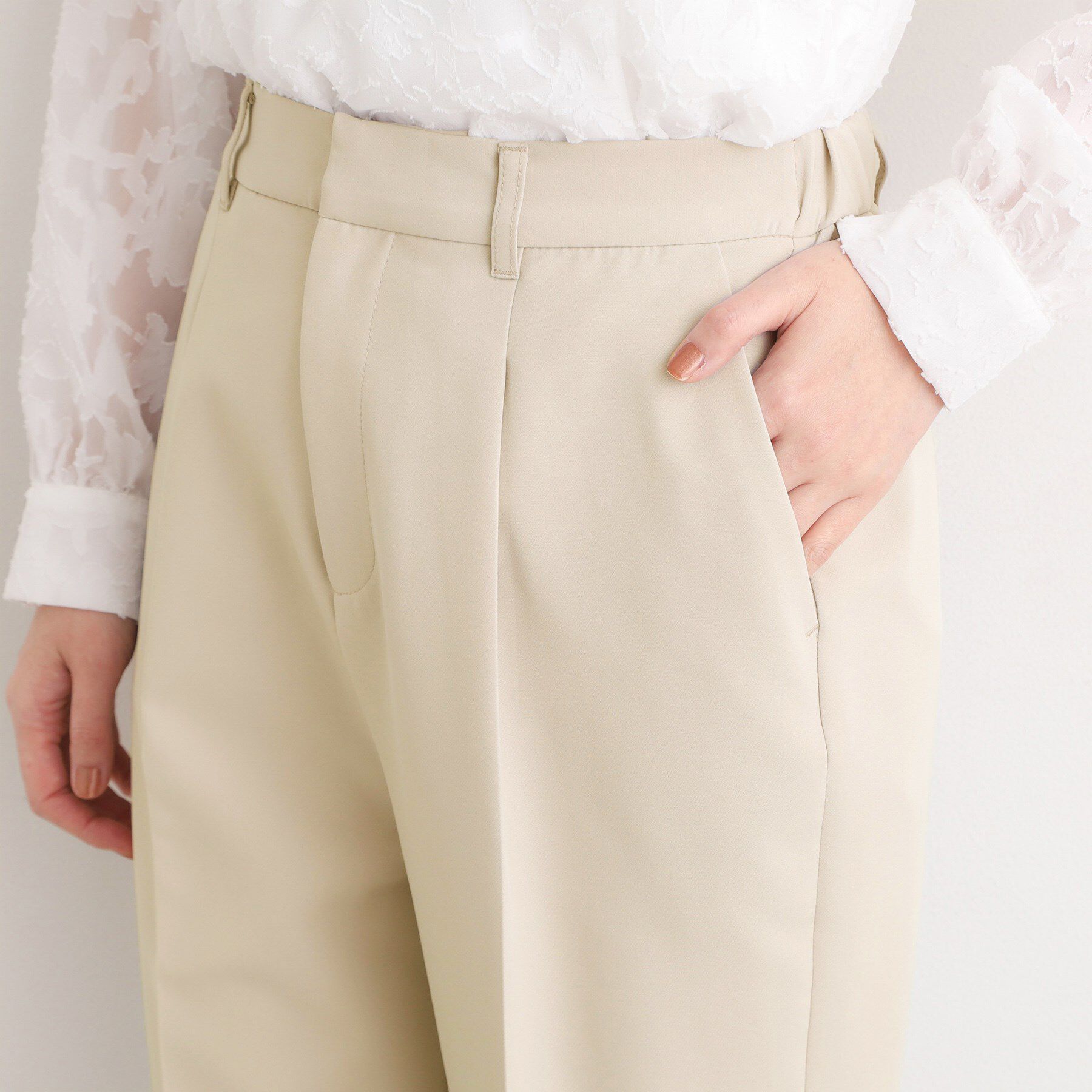 grove「【マシンウォッシュ／防シワ/SS-3L】ストレッチテーパードパンツ」|その他|