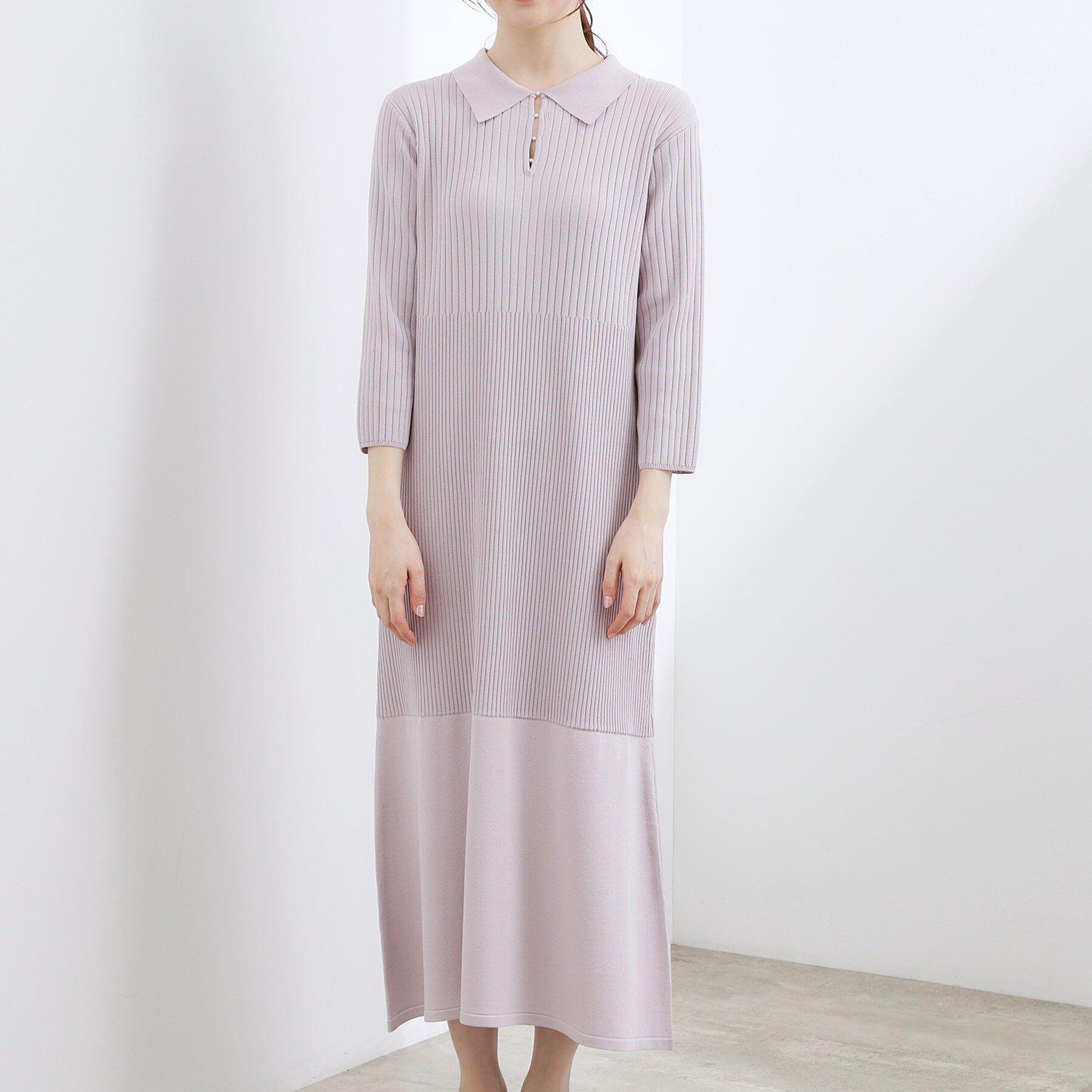 grove「ポロニットワンピース」|ワンピース|