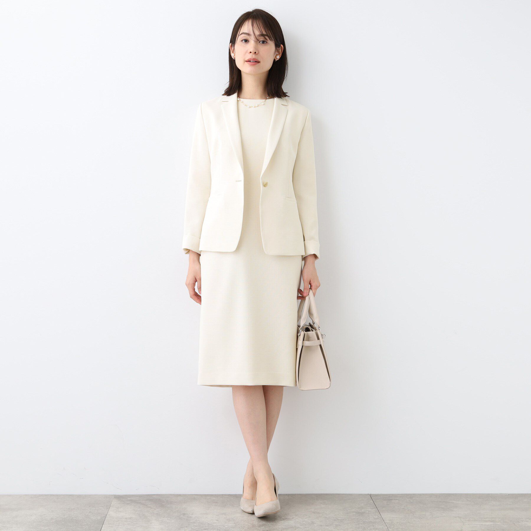 INDIVI「【洗える／スーツ】ストレートラインワンピース」|ワンピース|