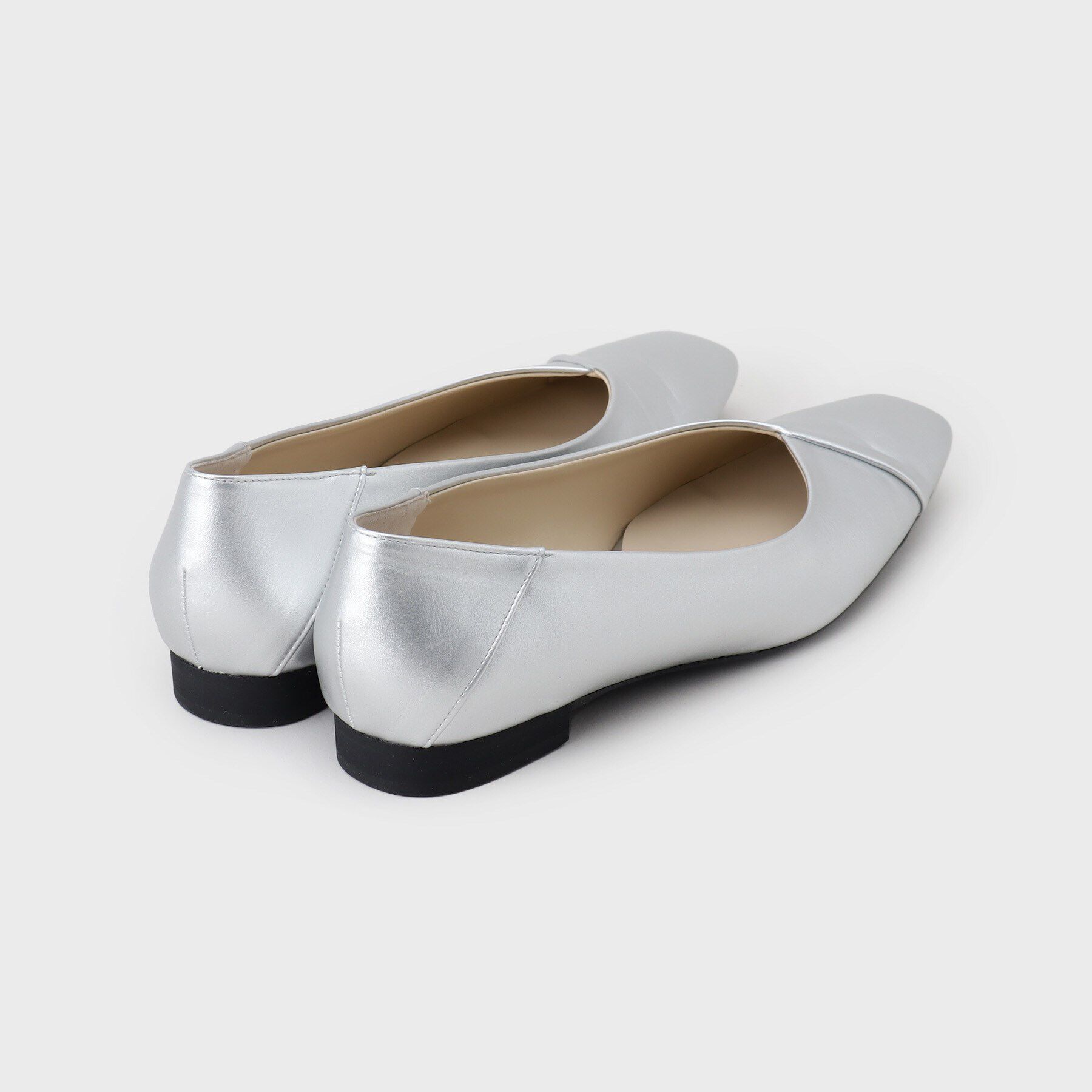INDIVI「【合皮】スクエアトゥ フラットパンプス」|その他|