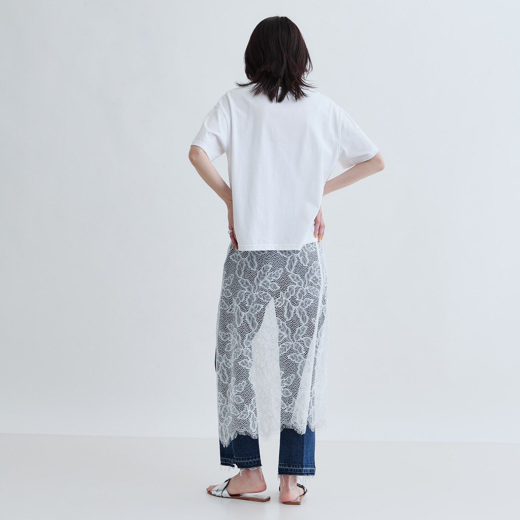 GALLEST「レースチュールオーバースカート」|スカート|