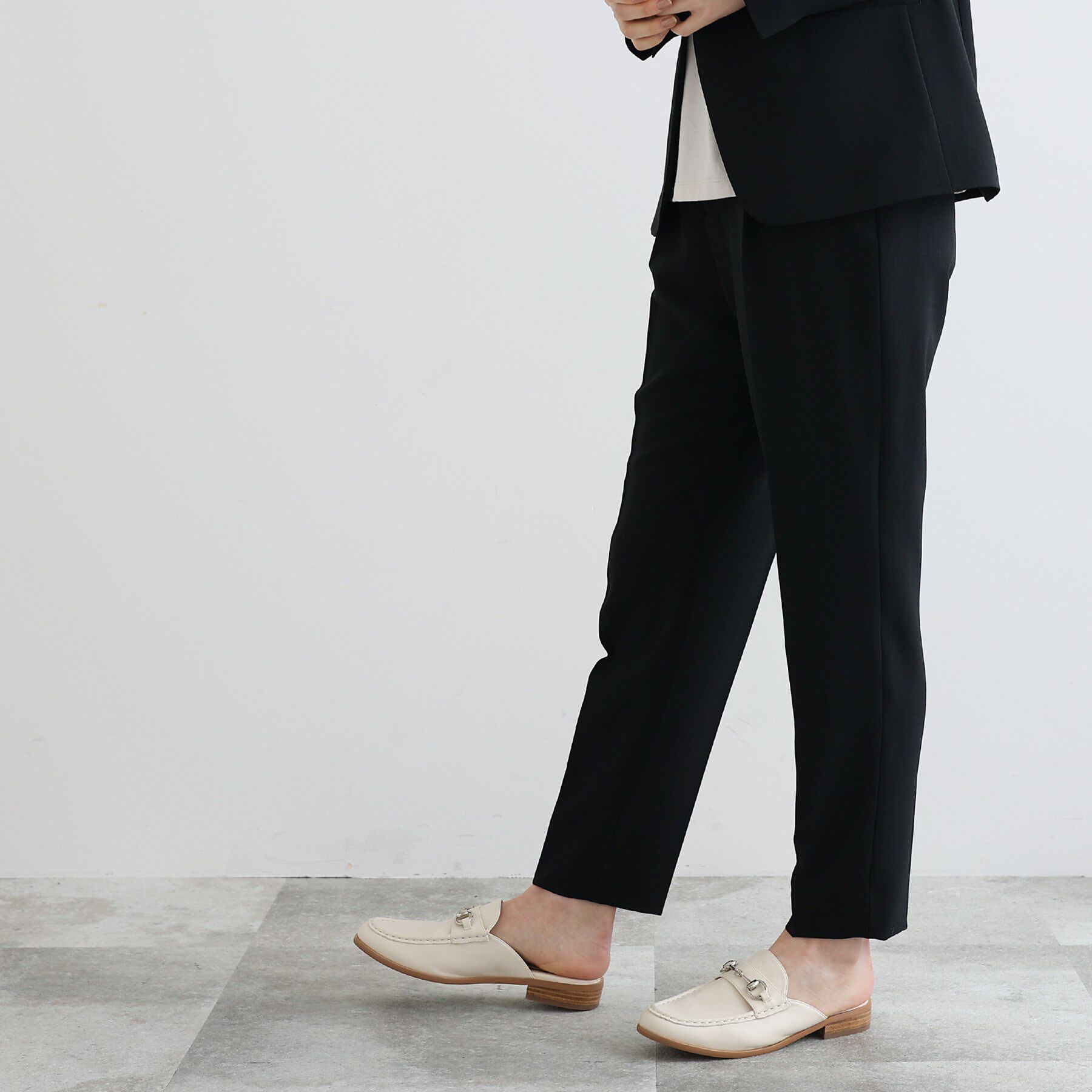 INDIVI「【定番スーツ/UVケア/接触冷感/洗える】タックテーパードパンツ」|その他|