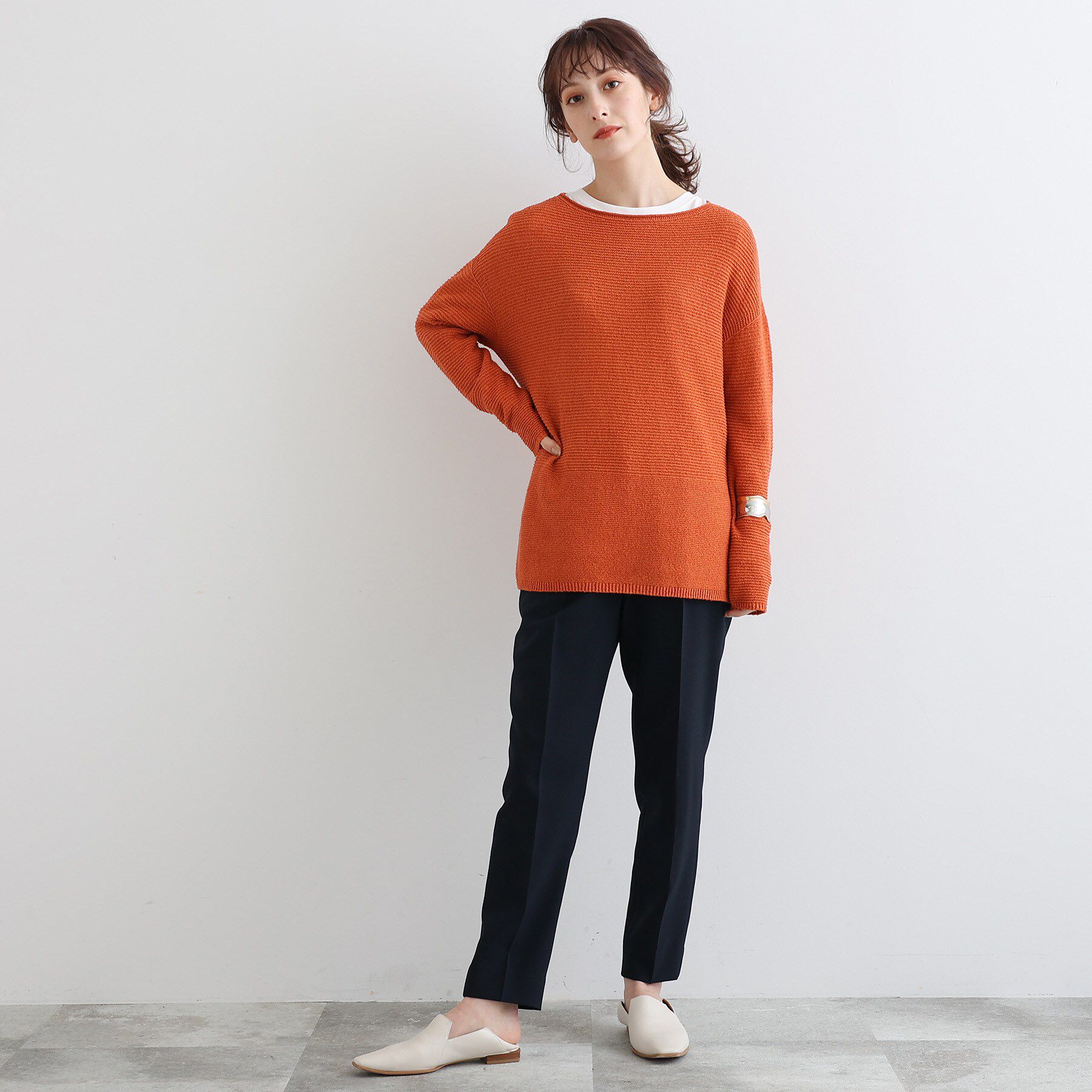 INDIVI「【定番スーツ/UVケア/接触冷感/洗える】タックテーパードパンツ」|その他|