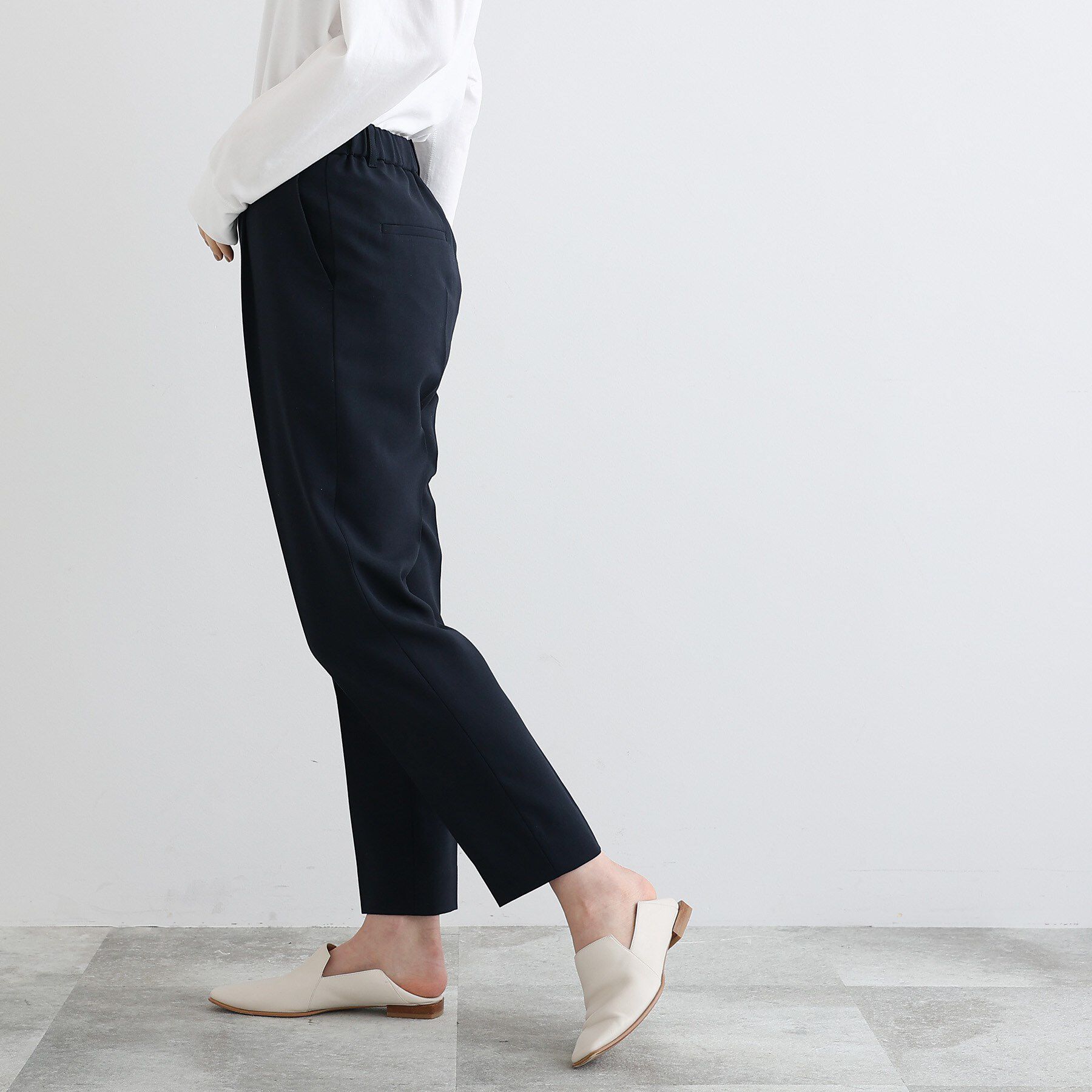 INDIVI「【定番スーツ/UVケア/接触冷感/洗える】タックテーパードパンツ」|その他|