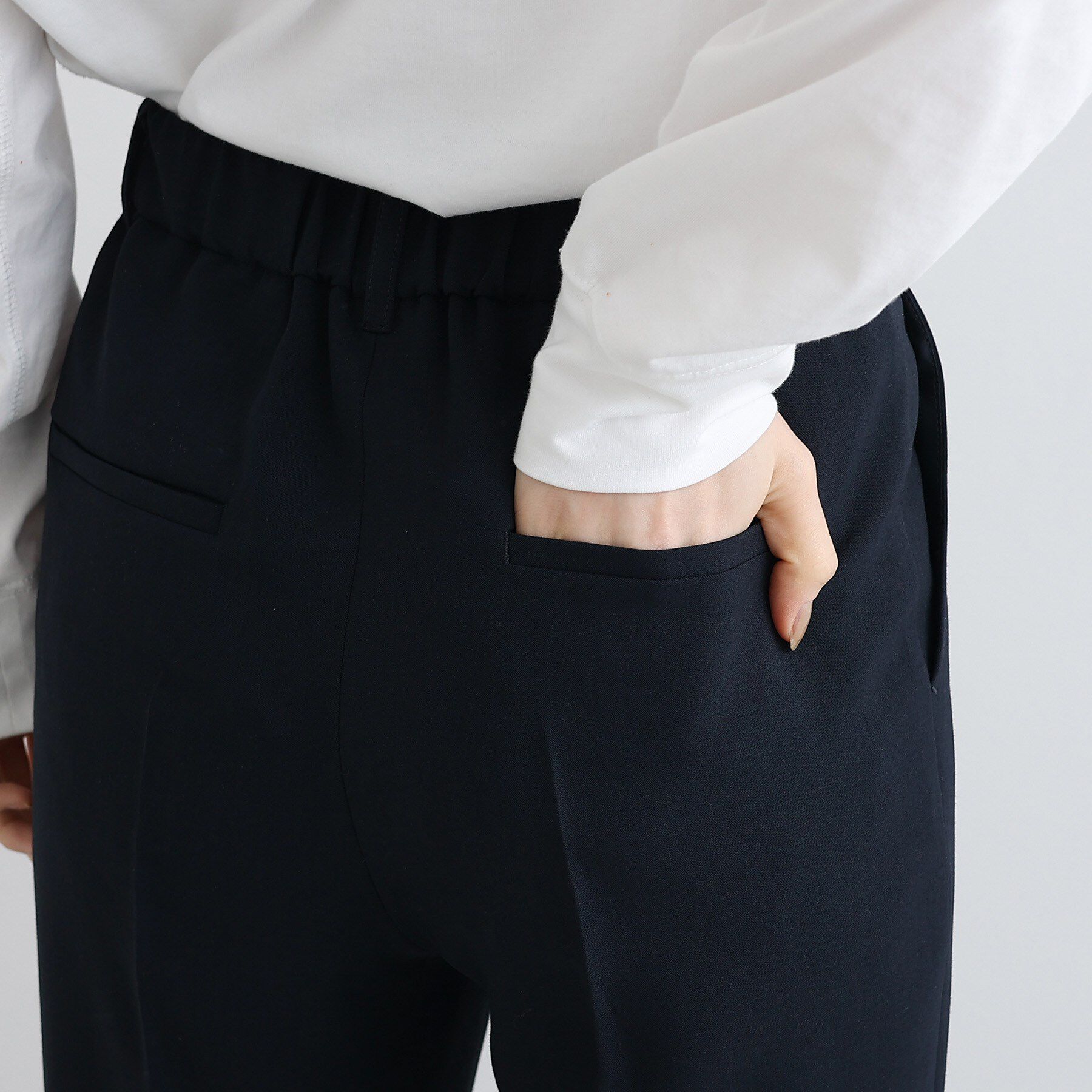 INDIVI「【定番スーツ/UVケア/接触冷感/洗える】タックテーパードパンツ」|その他|