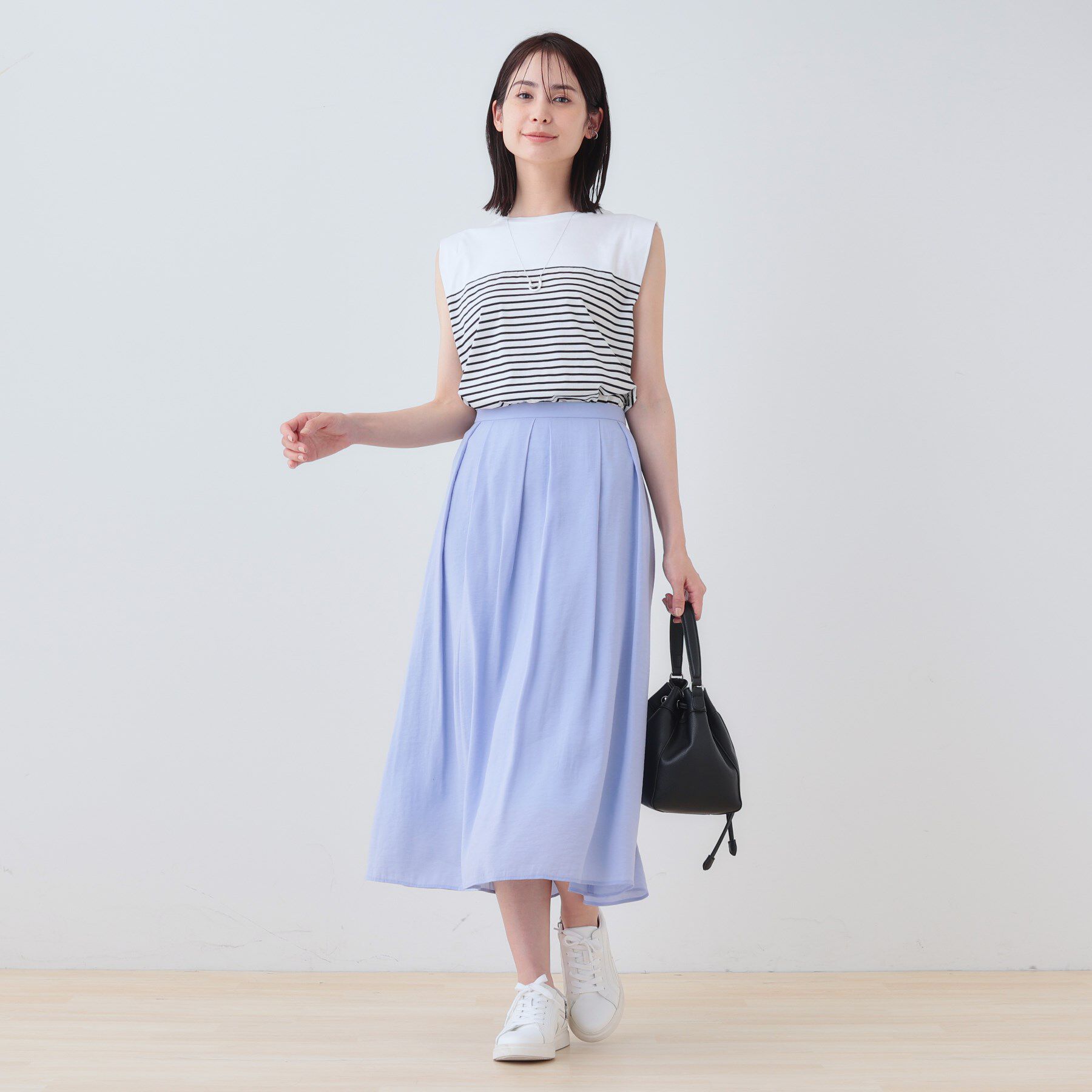 INDIVI「【洗える／SETUP可能】シアータックフレアスカート」|スカート|